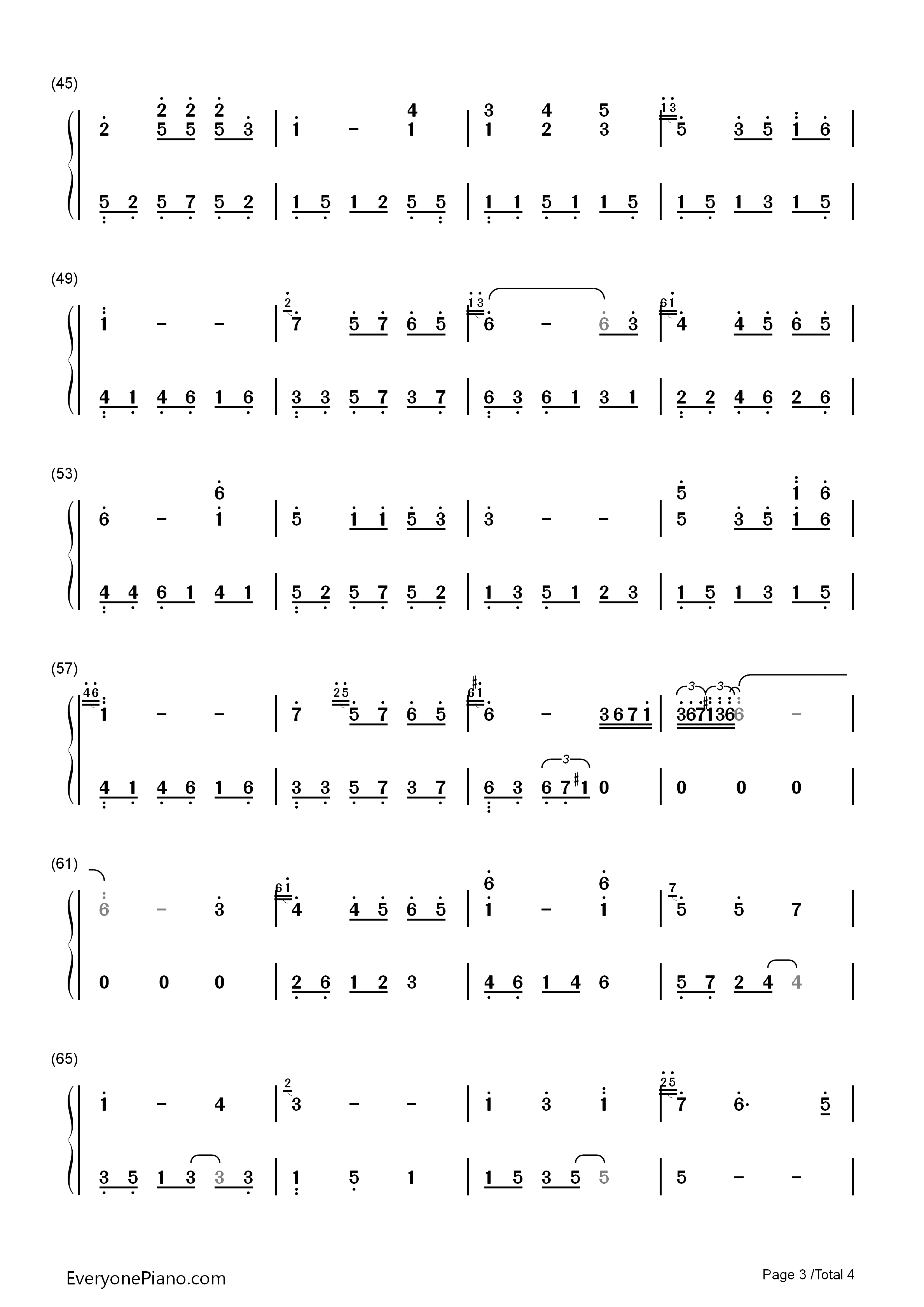 栀子花开钢琴简谱_何炅__Angela演唱