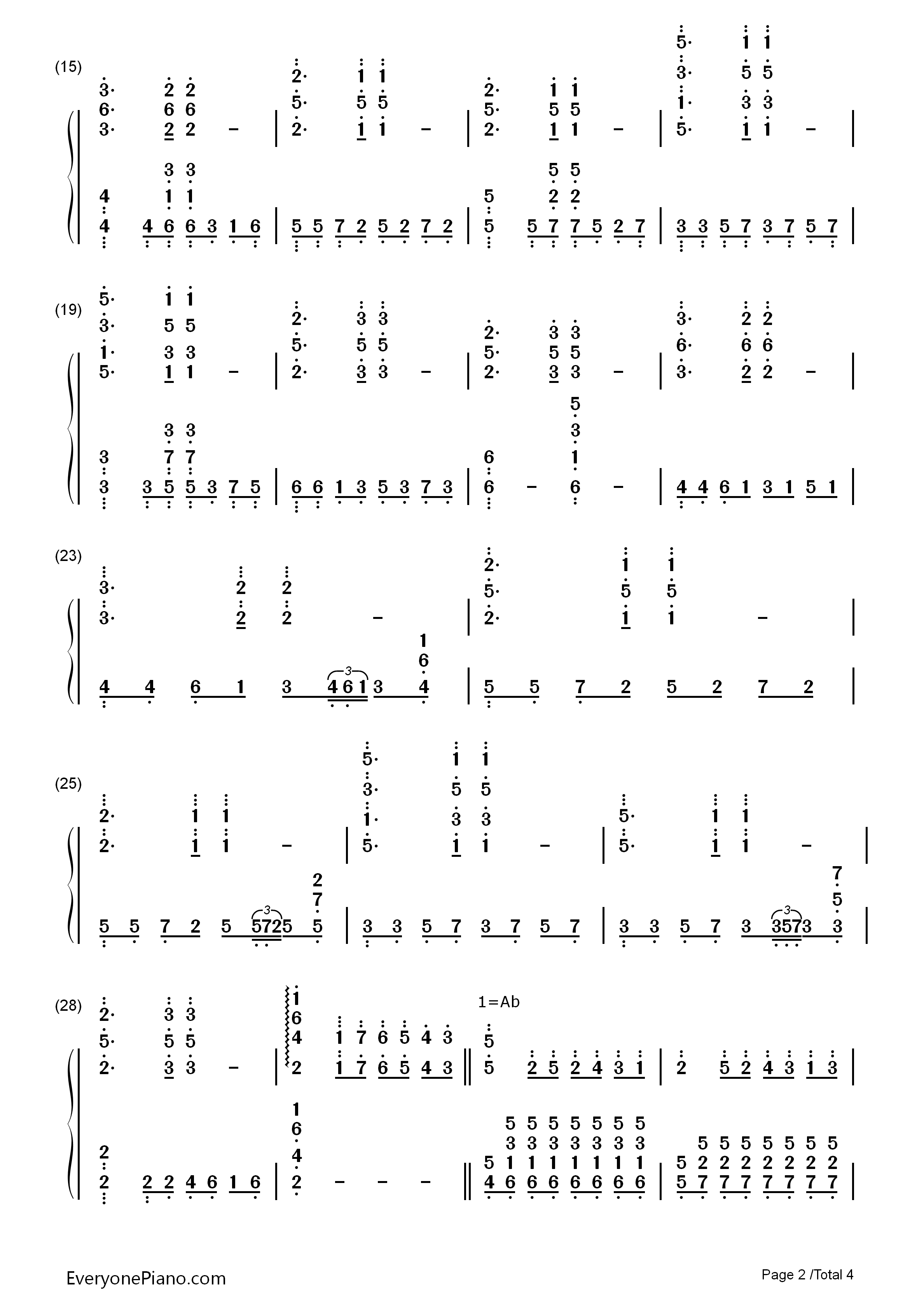 Bravely_You钢琴简谱_Lia演唱