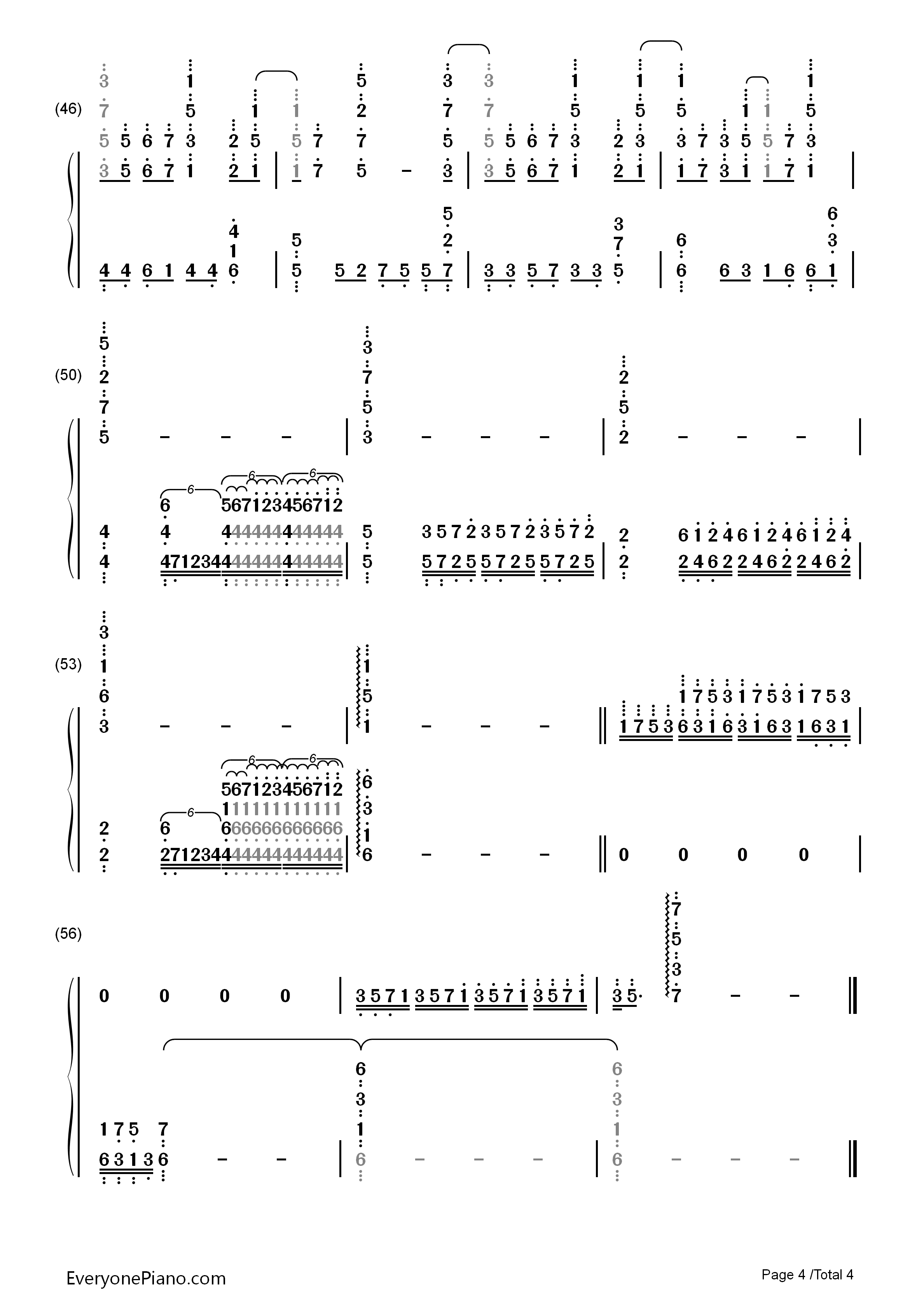 Bravely_You钢琴简谱_Lia演唱