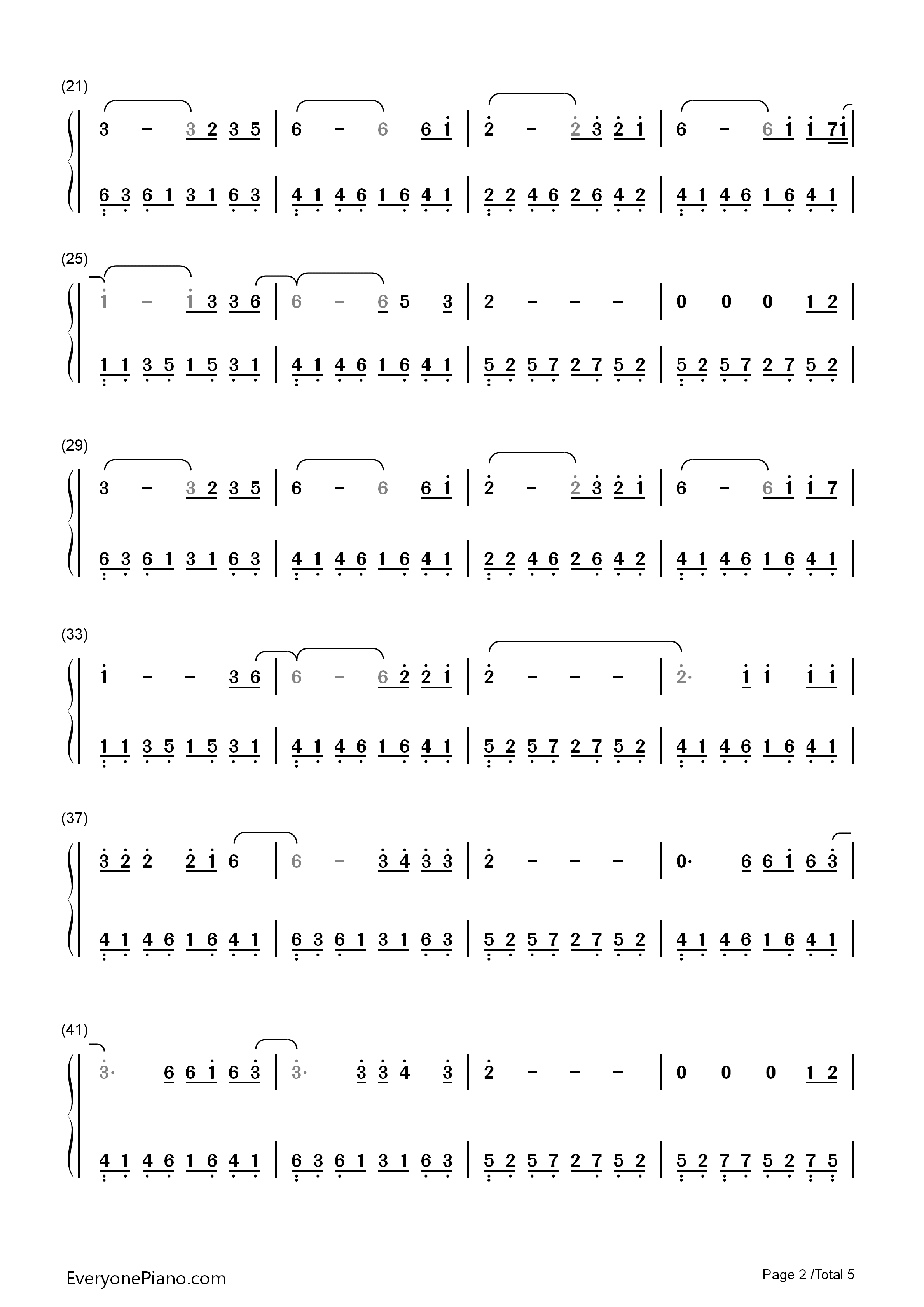 The_Last_Goodbye钢琴简谱_Billy_Boyd演唱