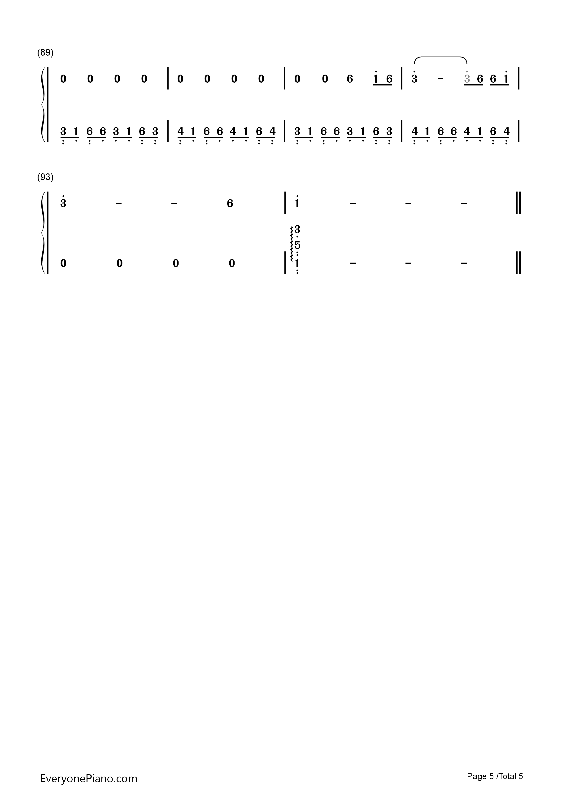 The_Last_Goodbye钢琴简谱_Billy_Boyd演唱