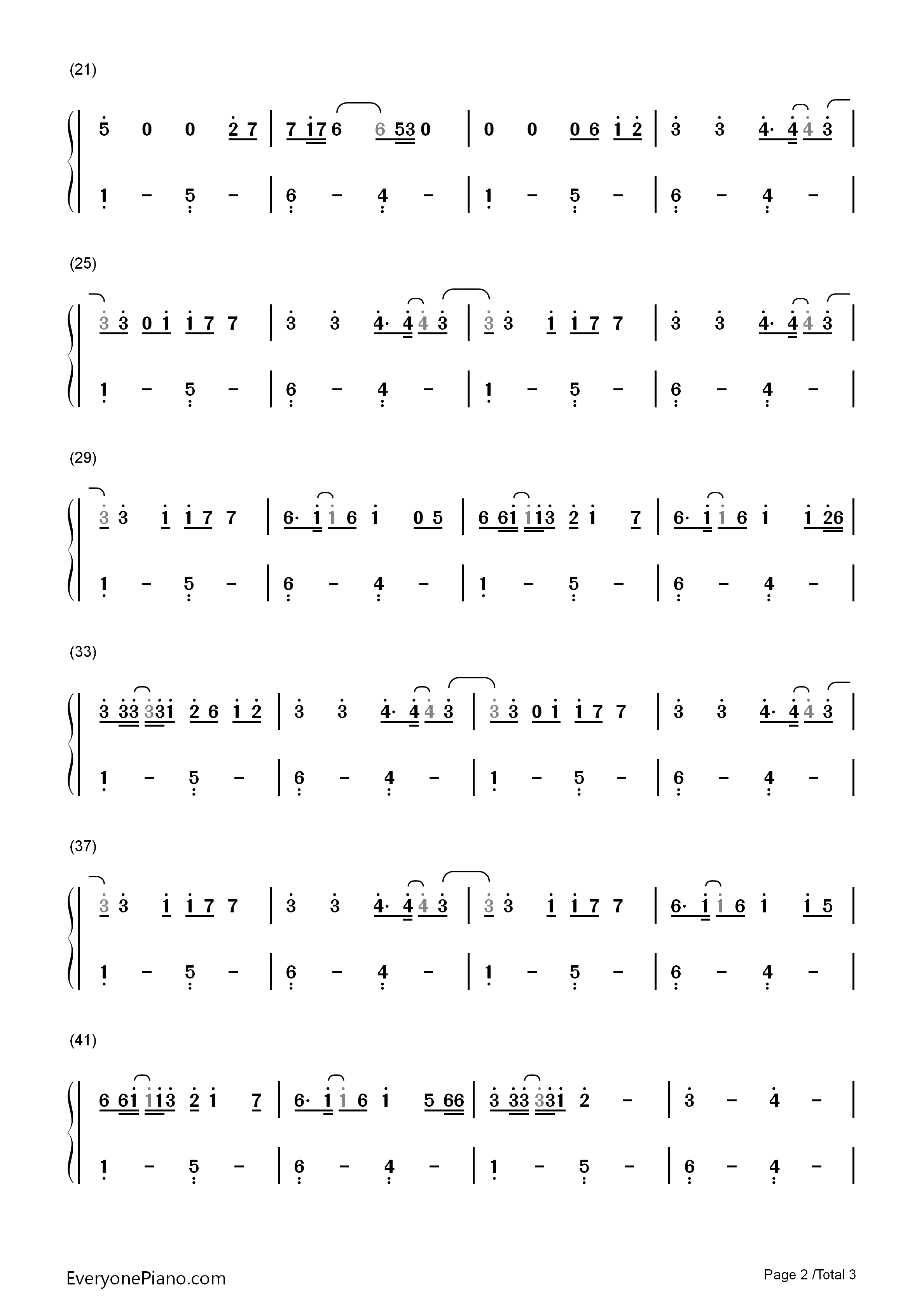 International_Love钢琴简谱_Pitbull演唱