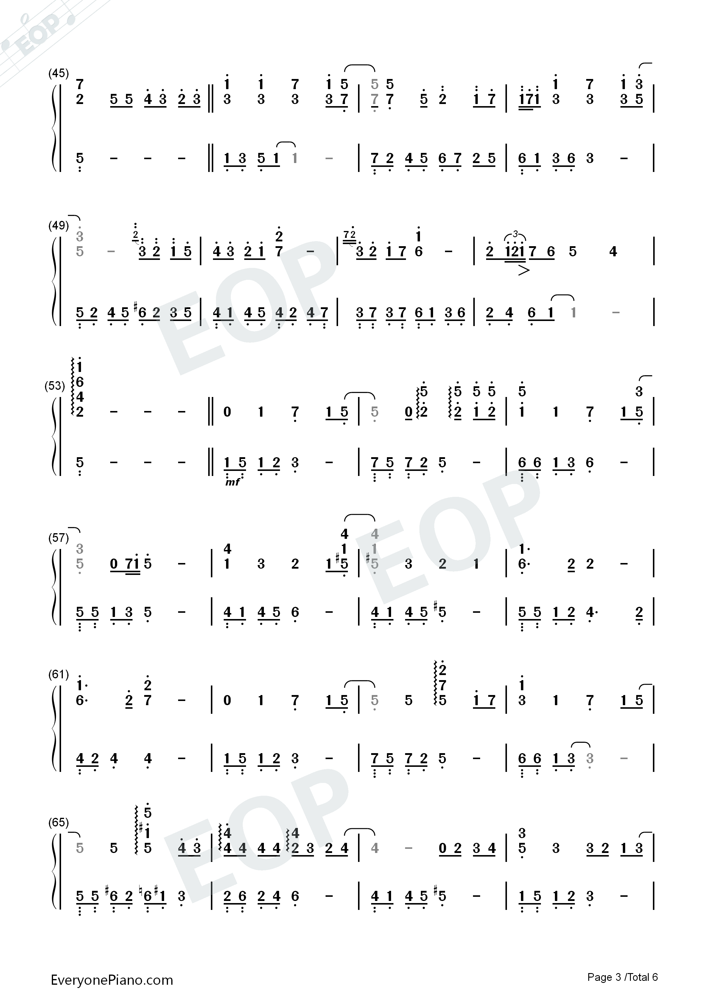 邻家的龙猫钢琴简谱_久石让_宫崎骏演唱