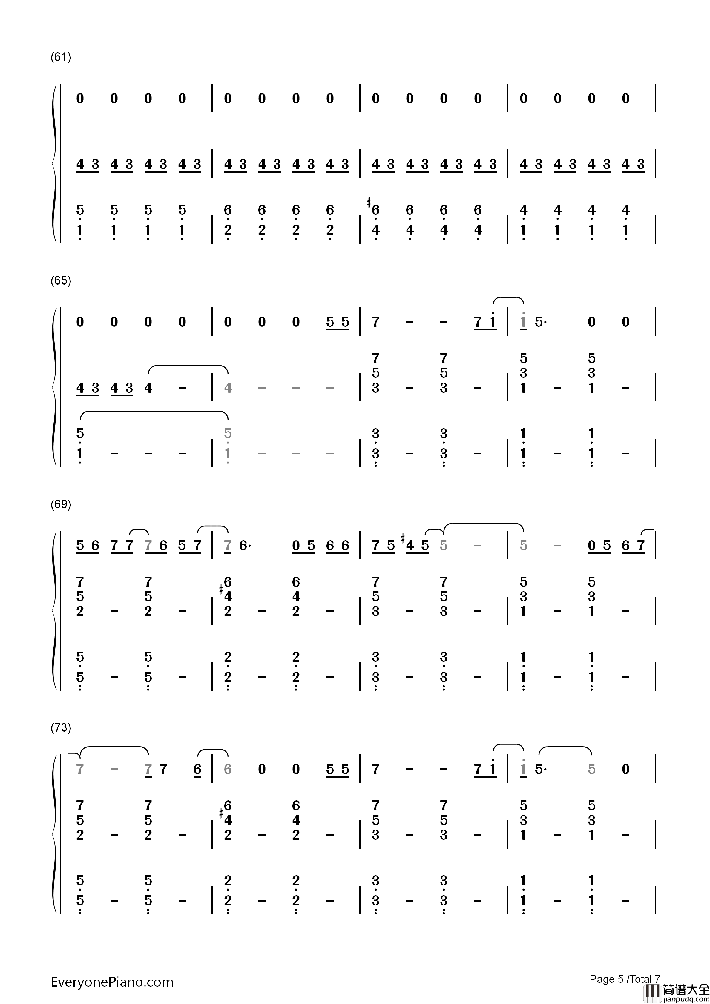 还在这里钢琴简谱_刘亦菲_王铮亮演唱