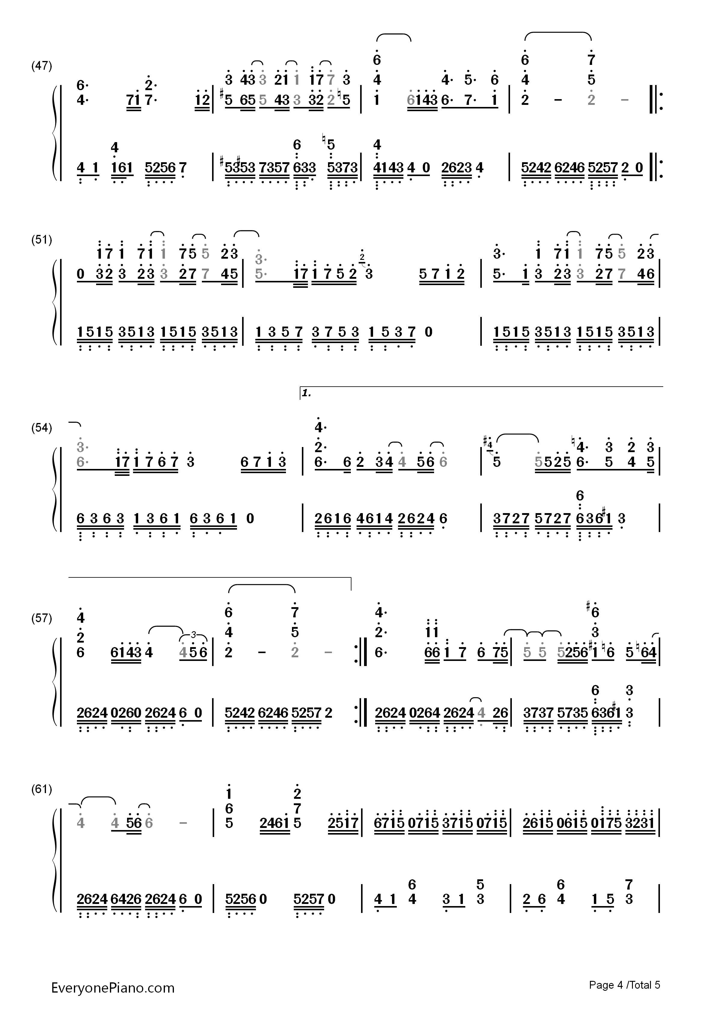 What_Makes_You_Beautiful钢琴简谱_未知演唱