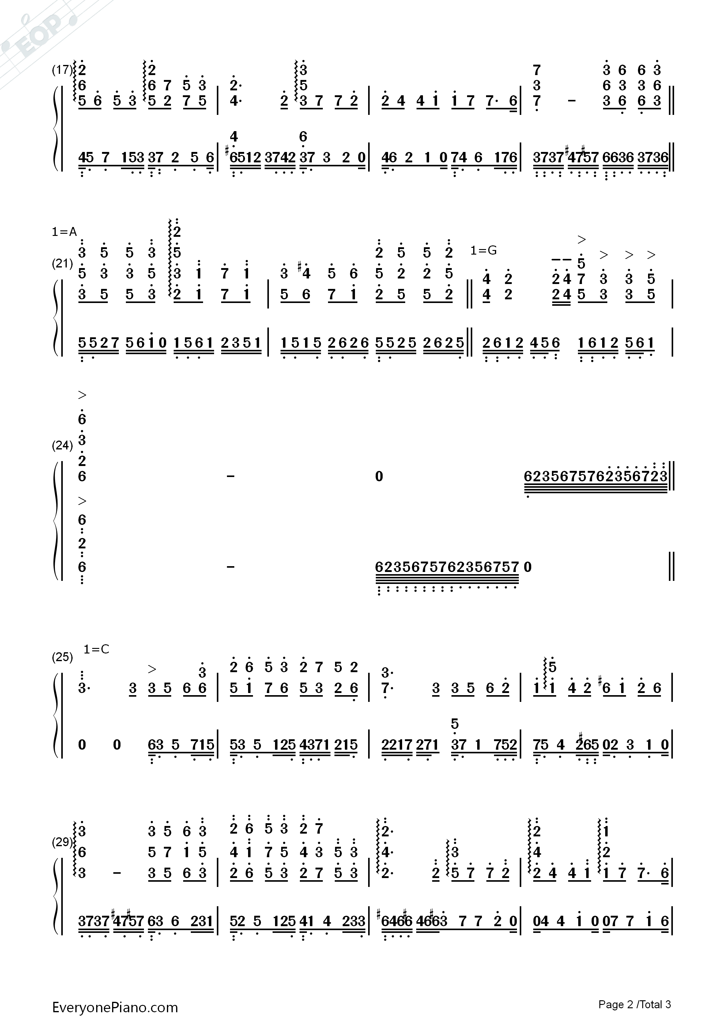 凤凰于飞钢琴简谱_刘欢演唱