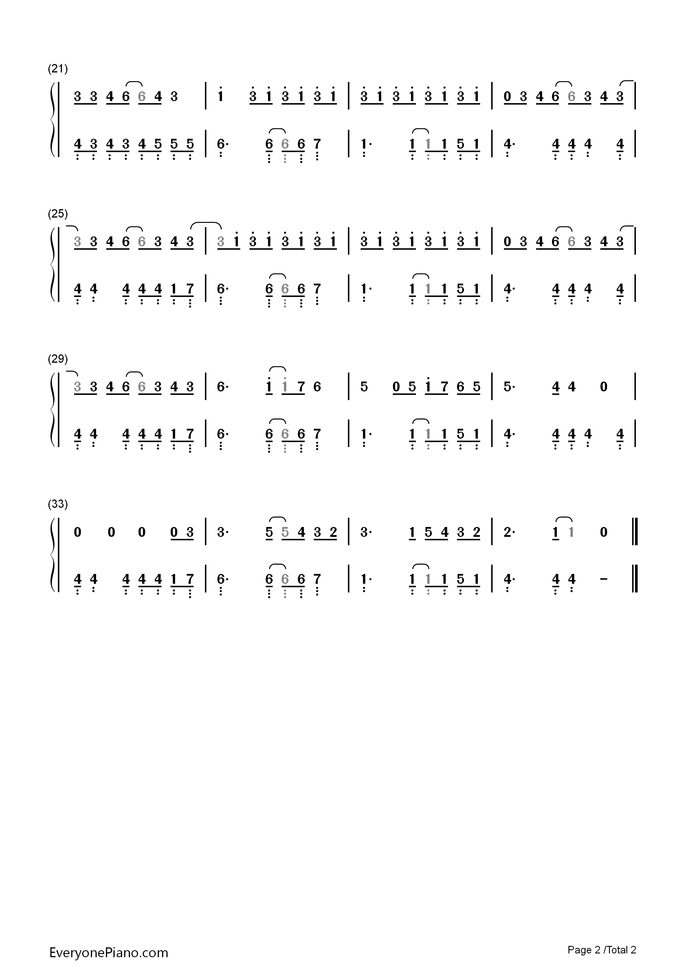 Don't_Panic钢琴简谱_Coldplay演唱