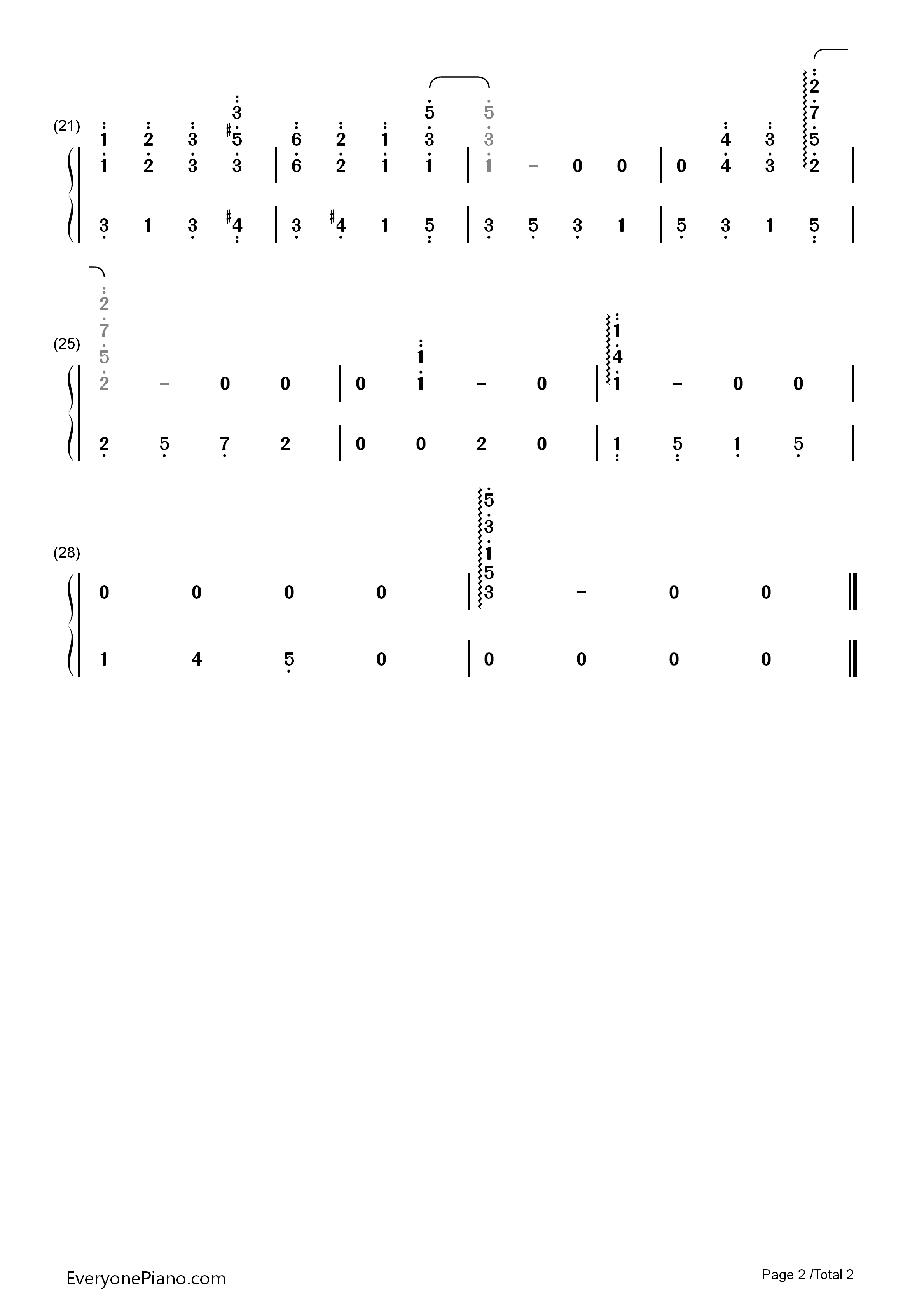 Past_Memory钢琴简谱_Naoki_Satō演唱