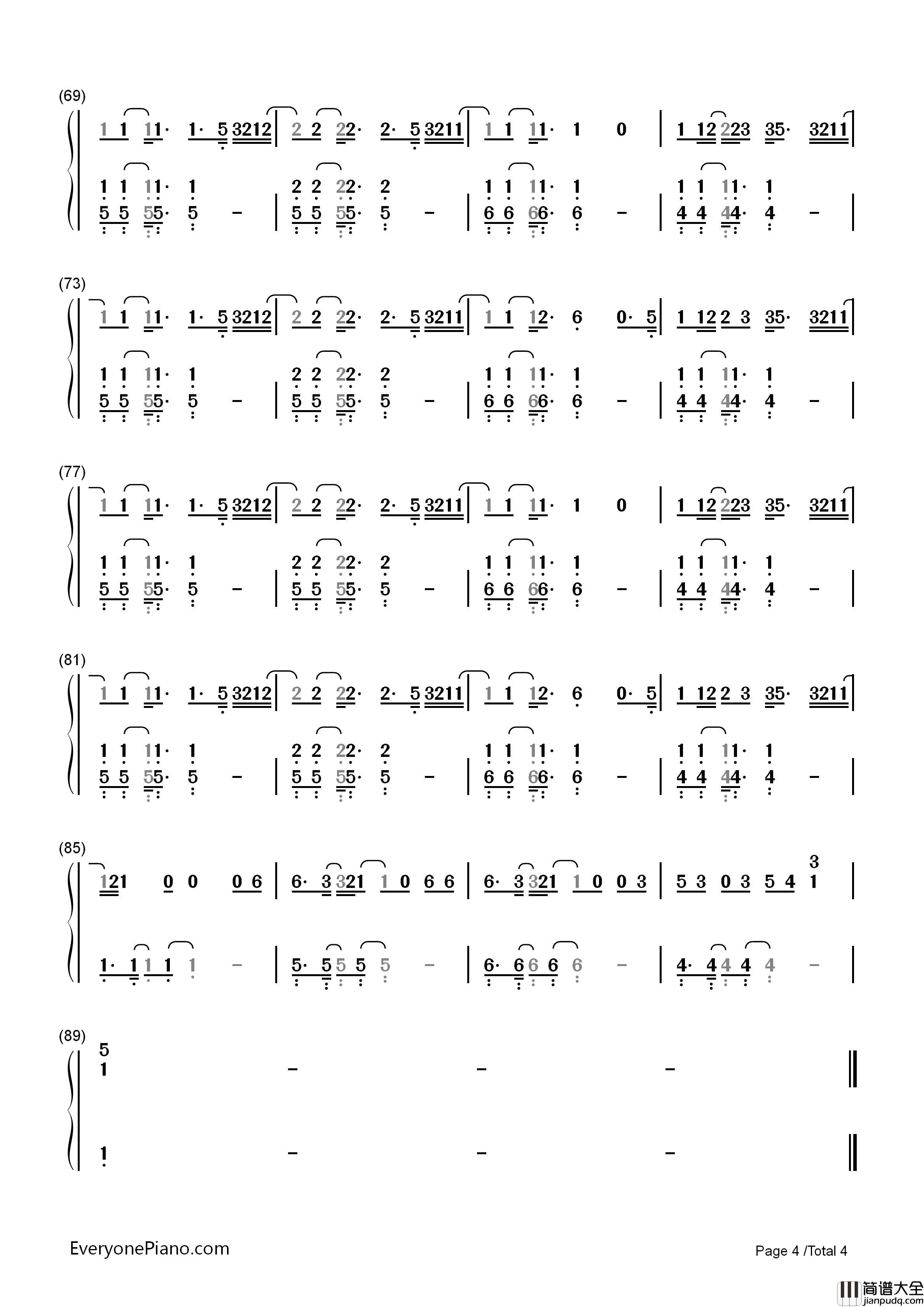 Don't_Wanna_Know钢琴简谱_Maroon_5_Kendrick_Lamar演唱