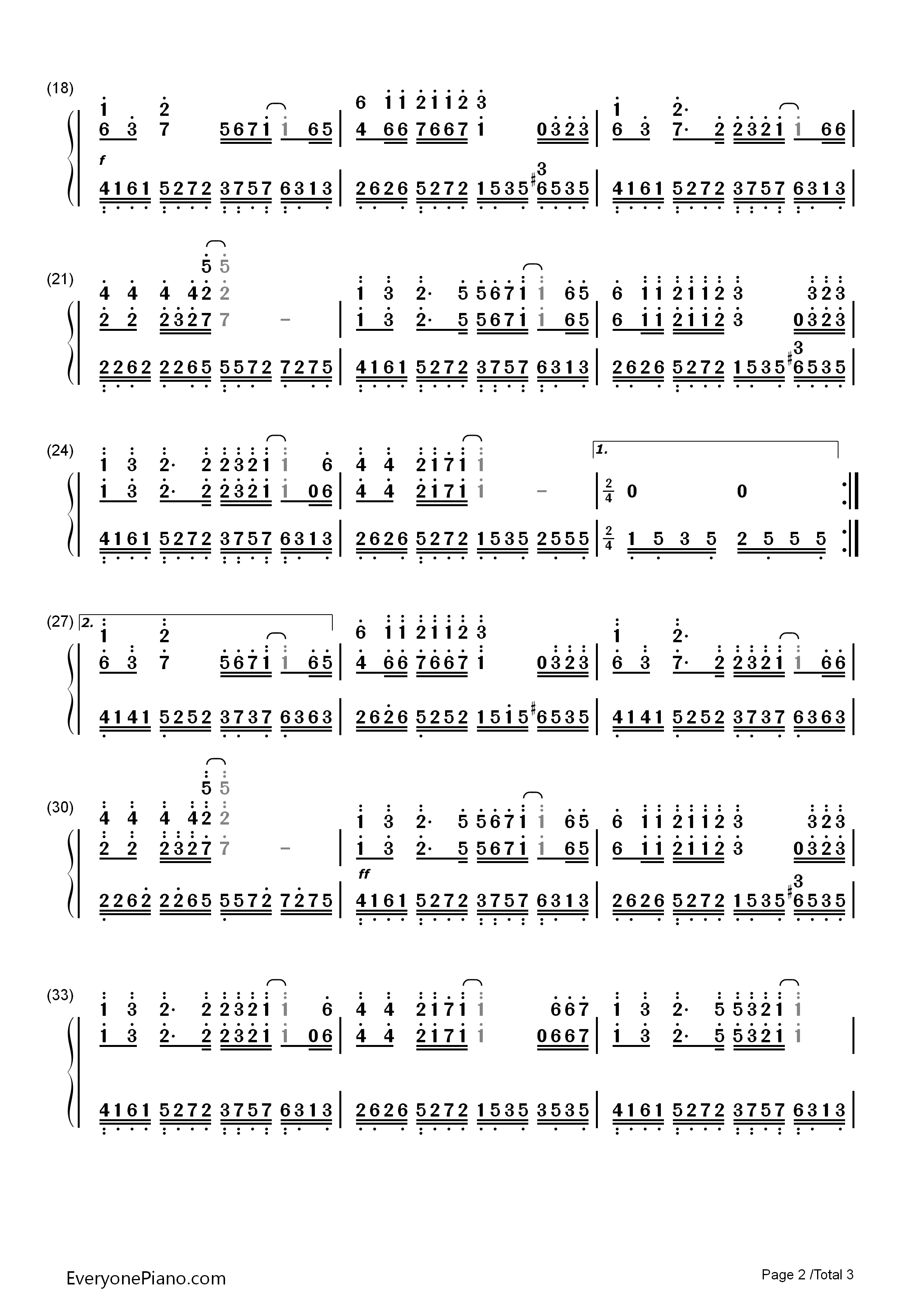 重返十七岁钢琴简谱_群星演唱