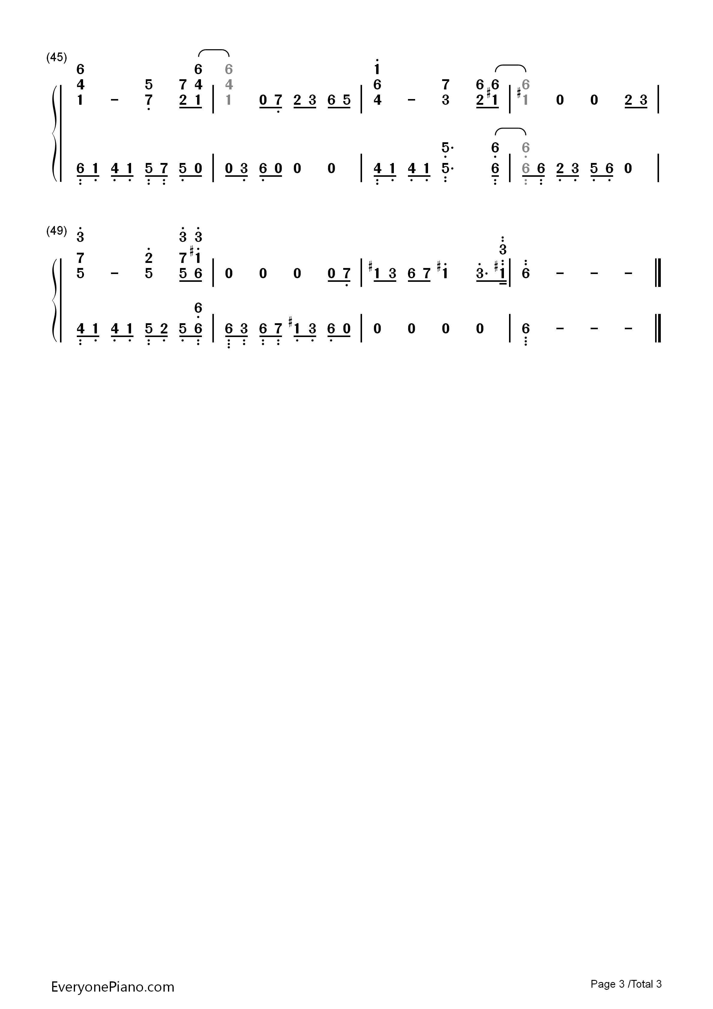 浮诛钢琴简谱_张杰演唱