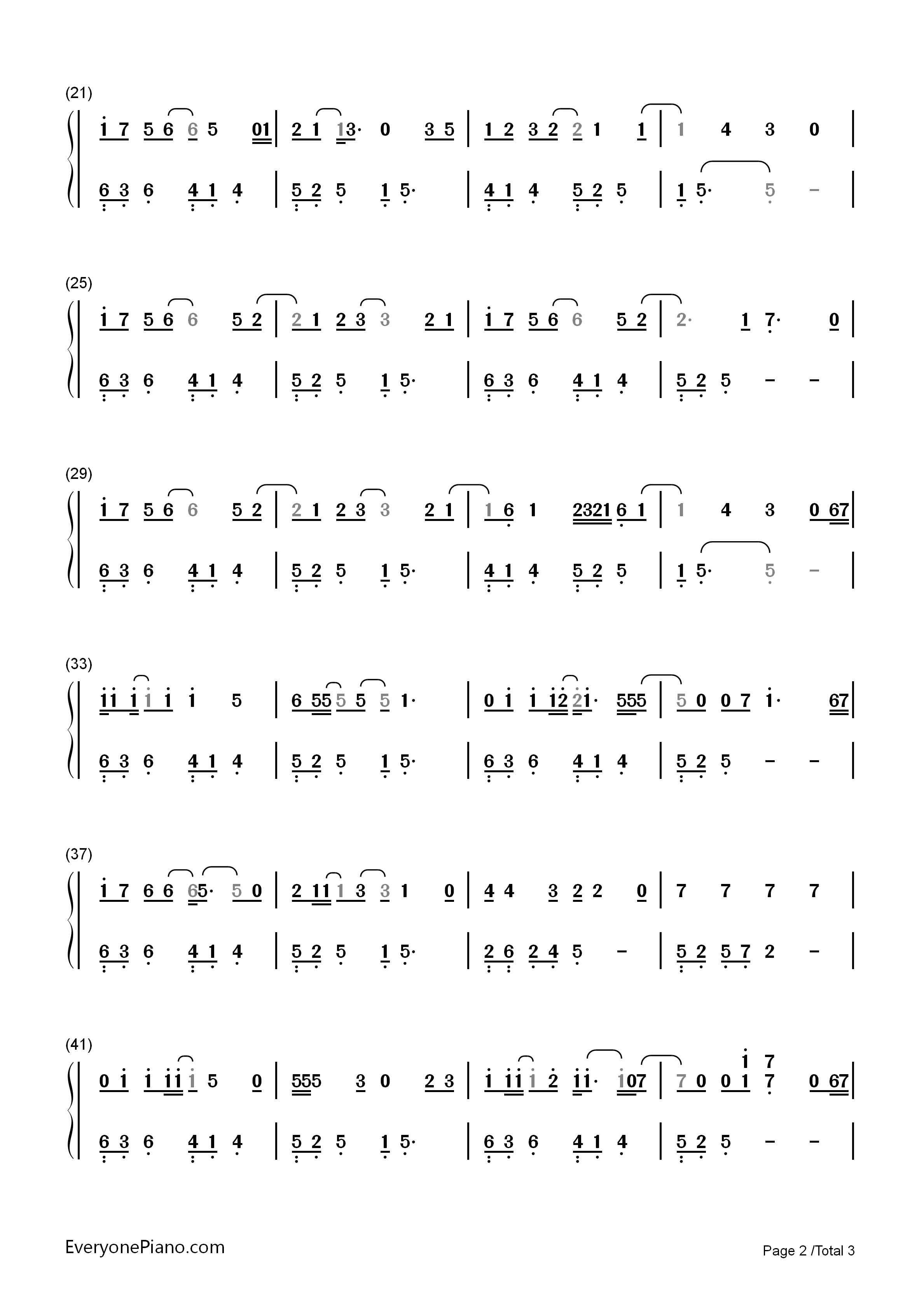 Beautiful_Birds钢琴简谱_Passenger_Birdy演唱