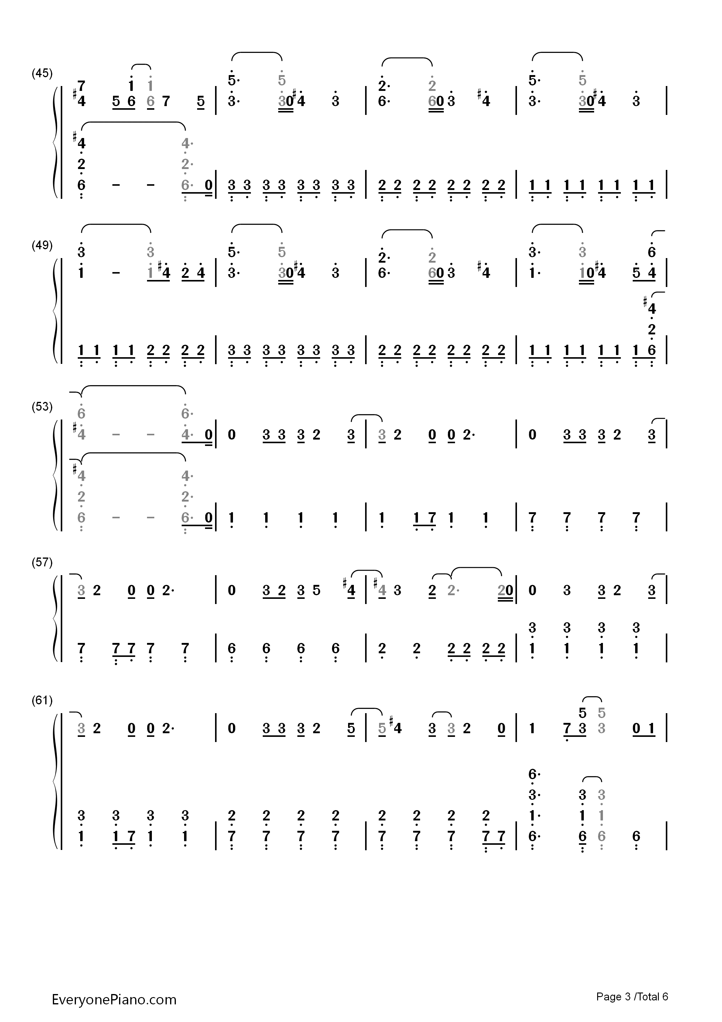 僕はいない钢琴简谱_NMB48演唱