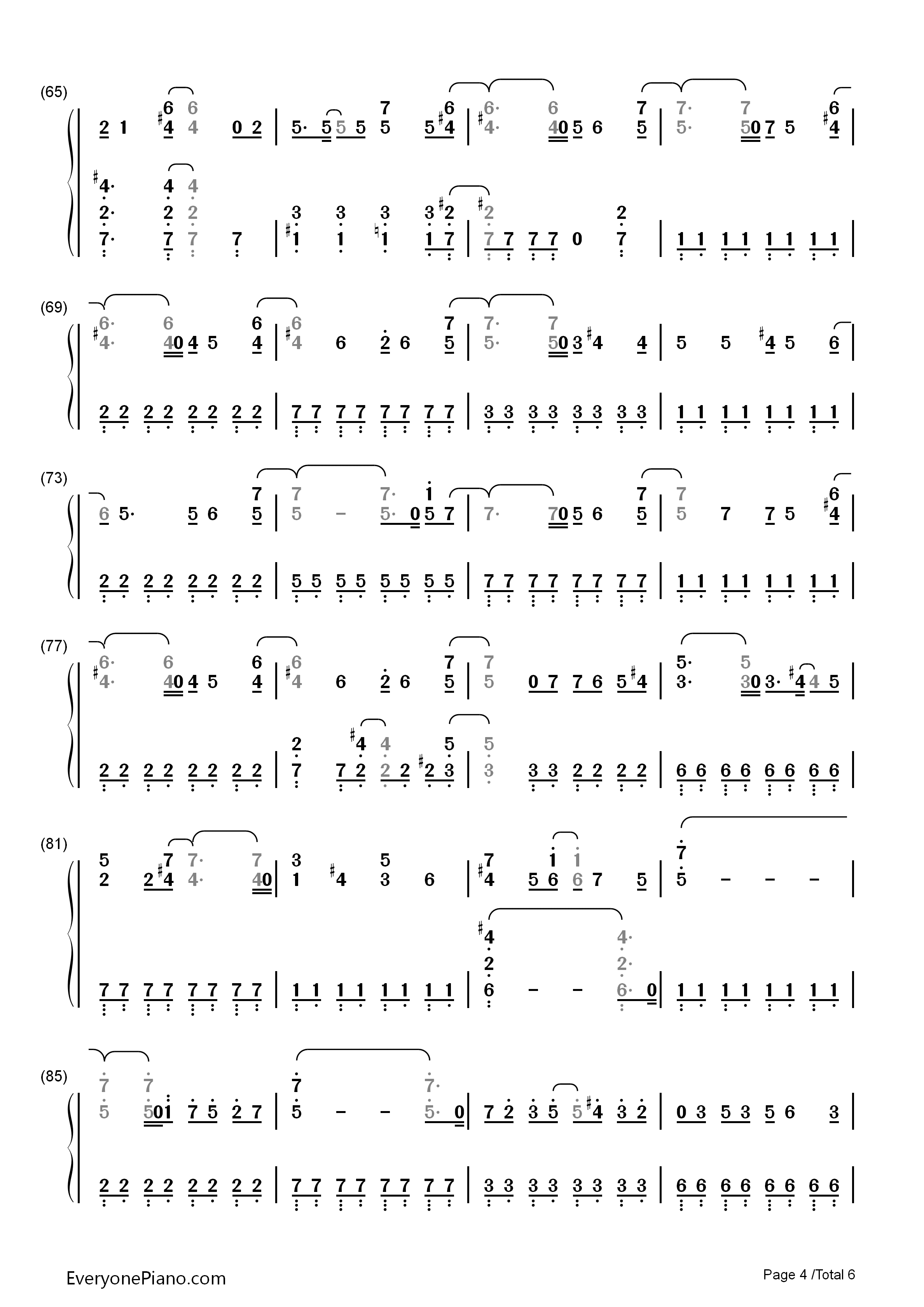 僕はいない钢琴简谱_NMB48演唱