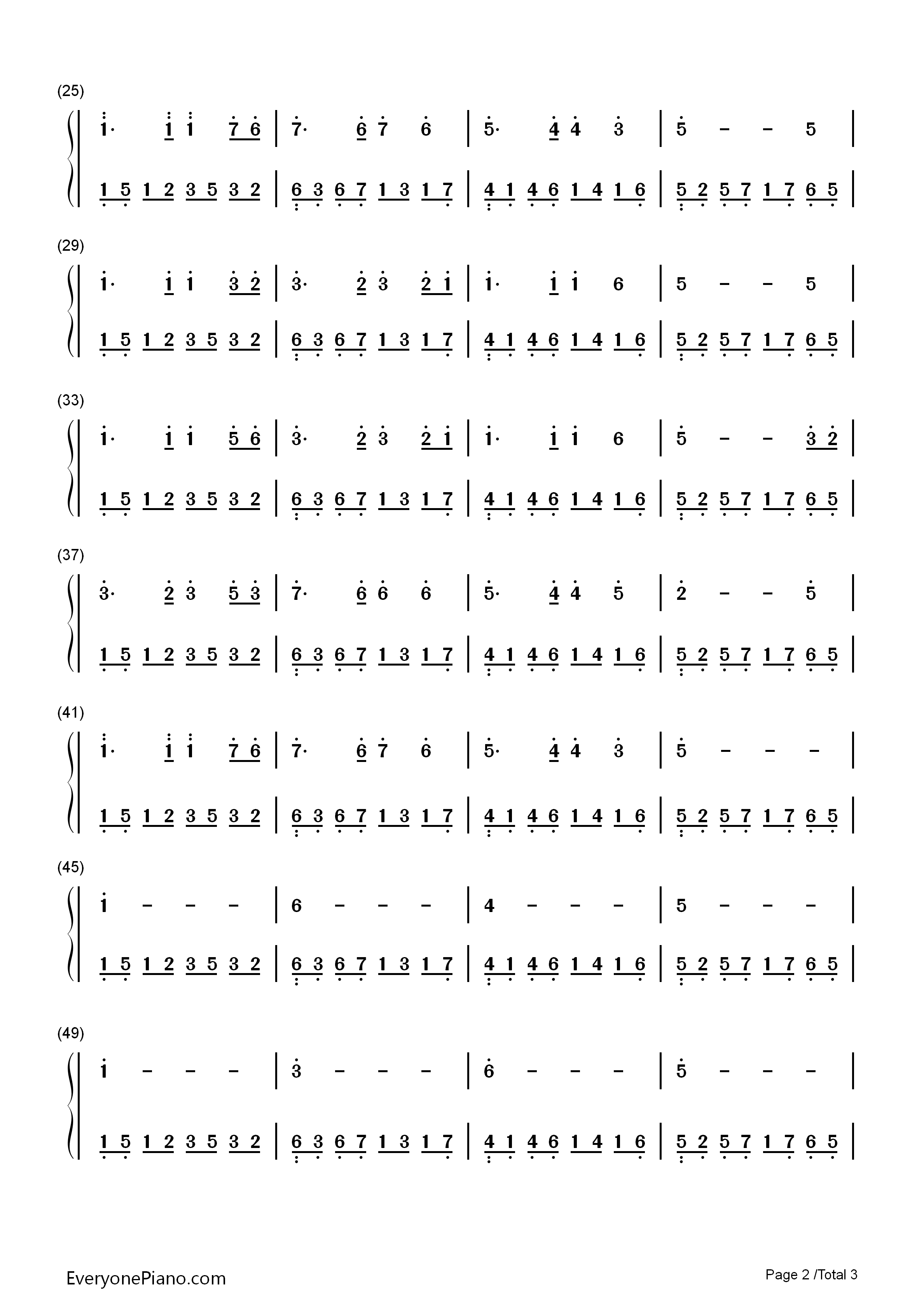 深情的少女钢琴简谱_九州真琴演唱