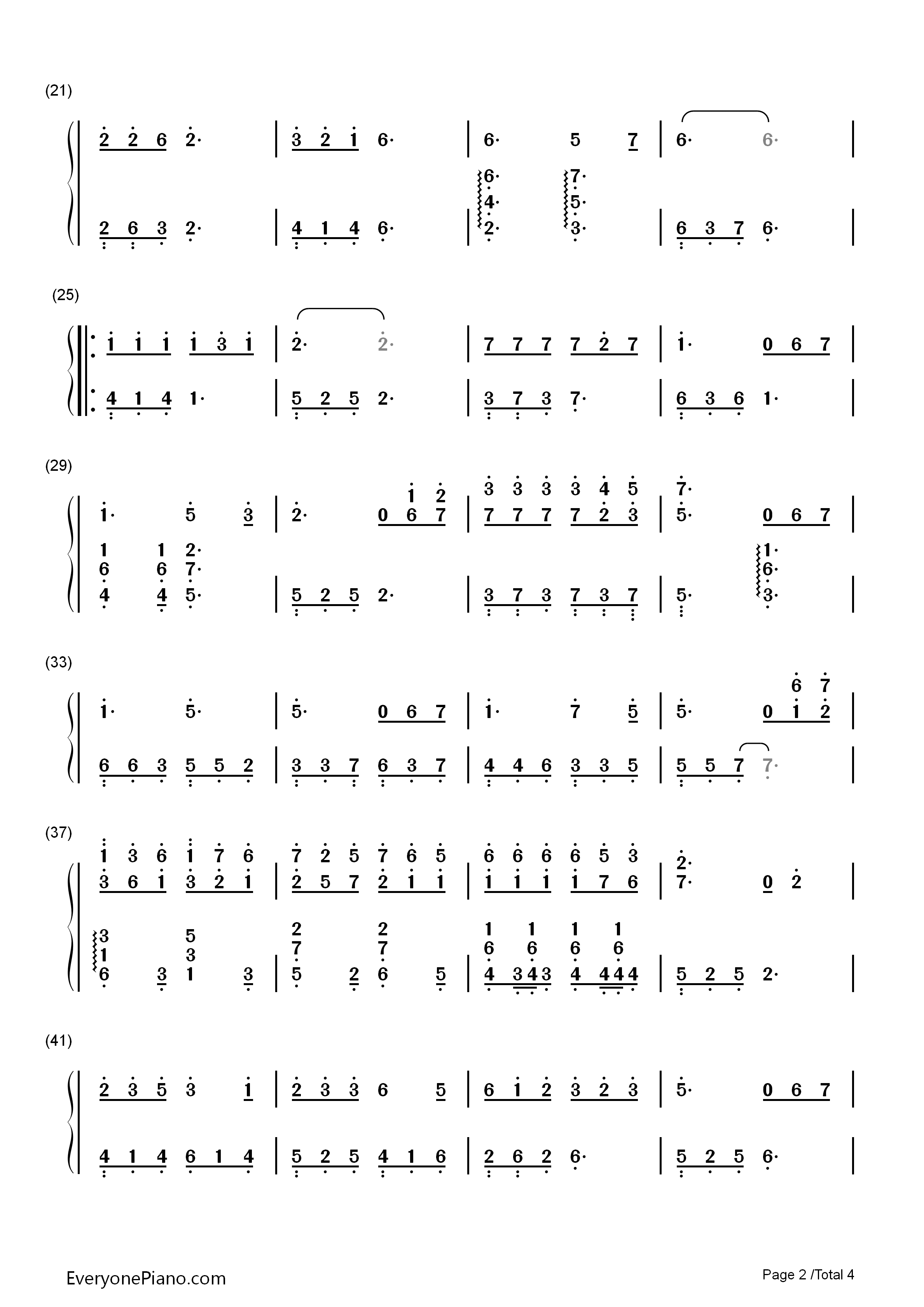 不可说钢琴简谱_霍建华__赵丽颖演唱