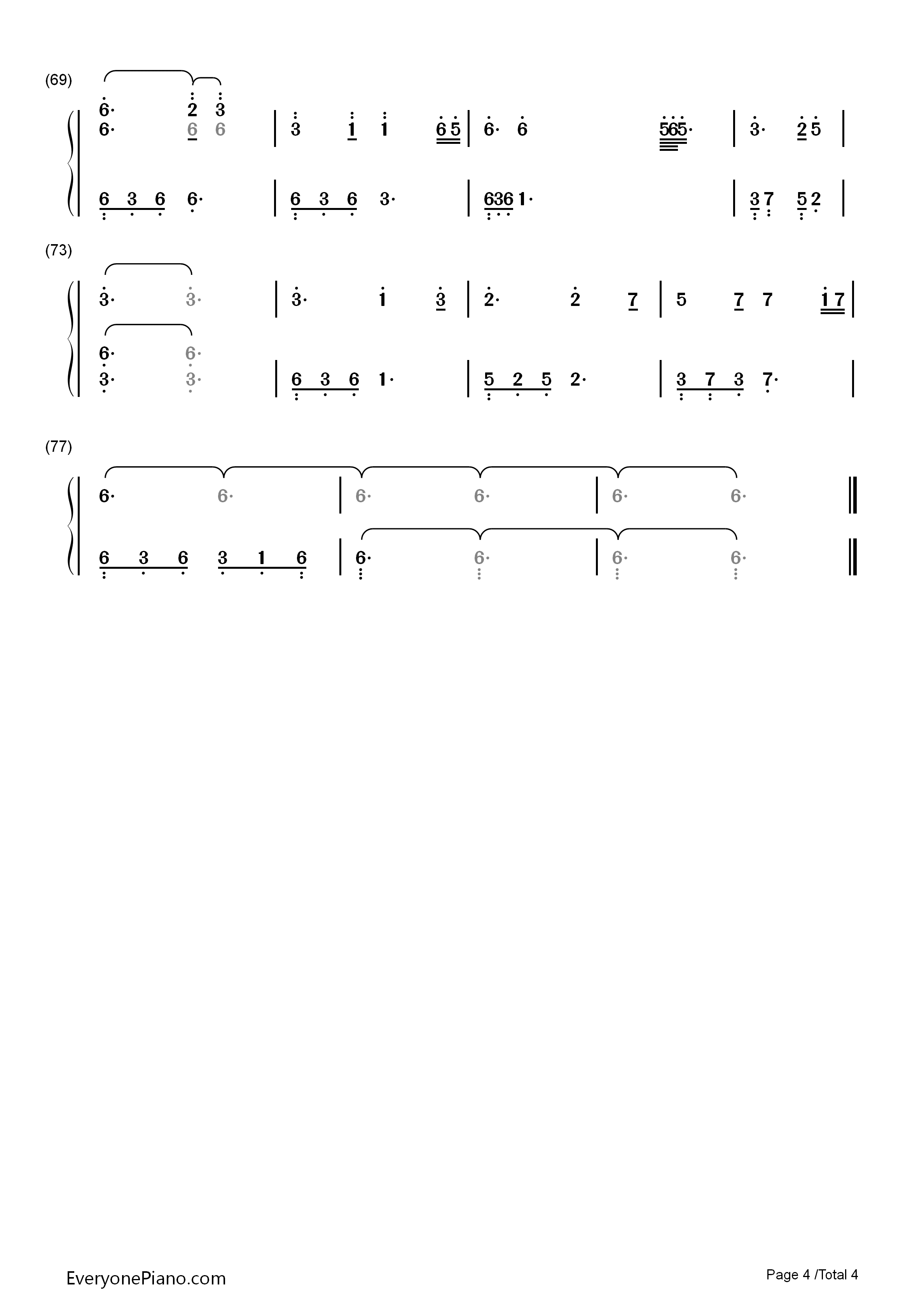 不可说钢琴简谱_霍建华__赵丽颖演唱