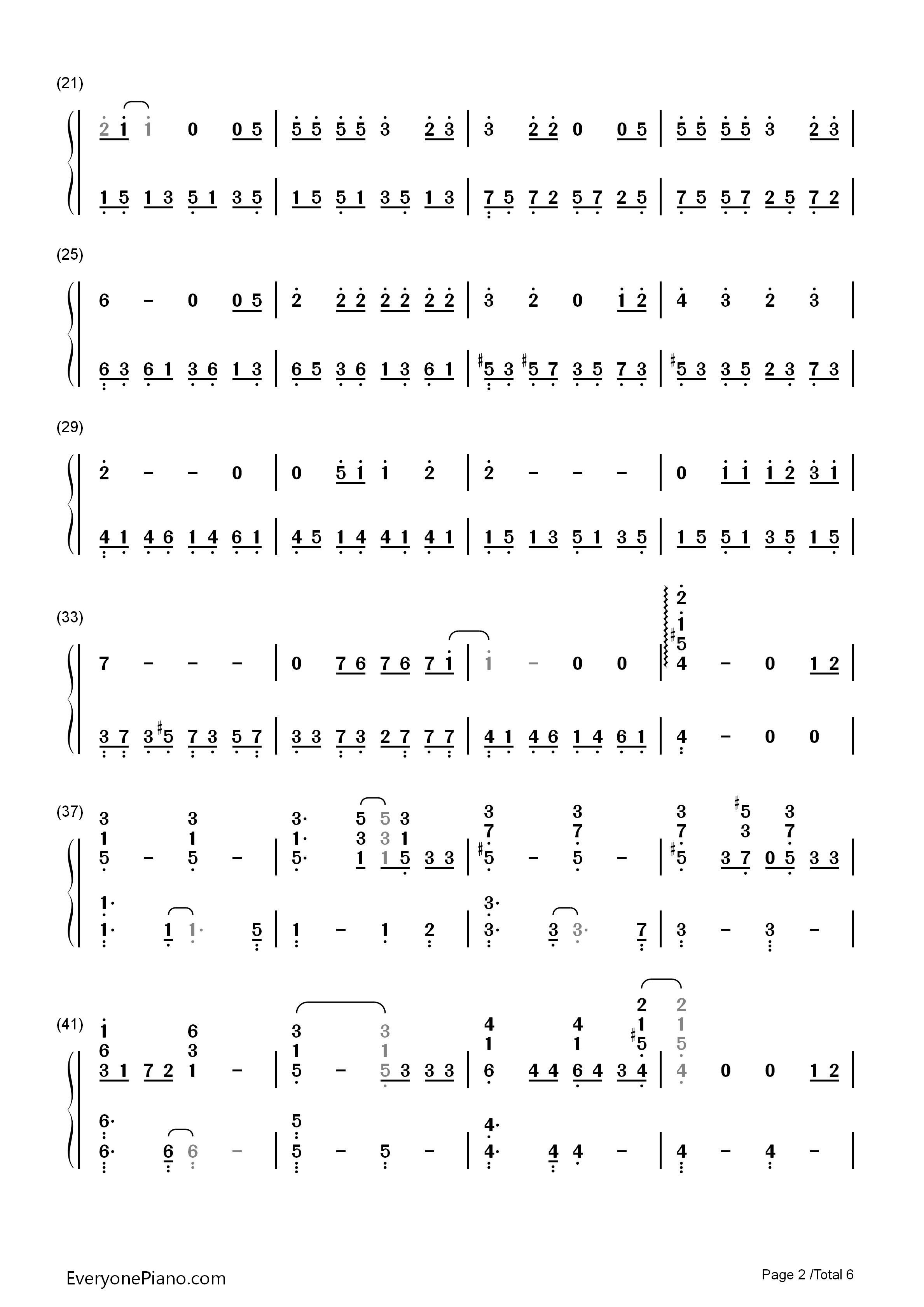 眼鼻嘴钢琴简谱_Taeyang演唱