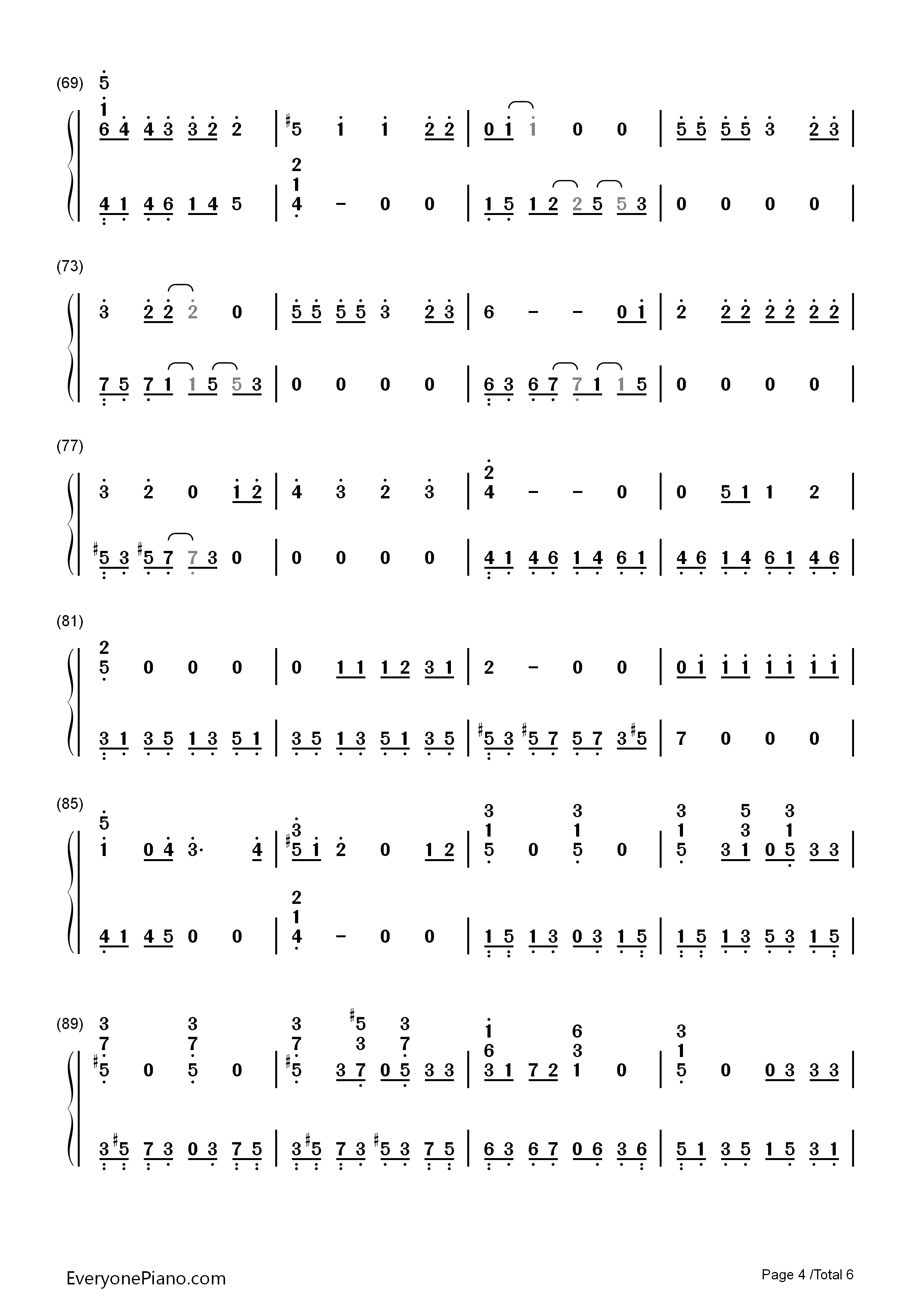 眼鼻嘴钢琴简谱_Taeyang演唱