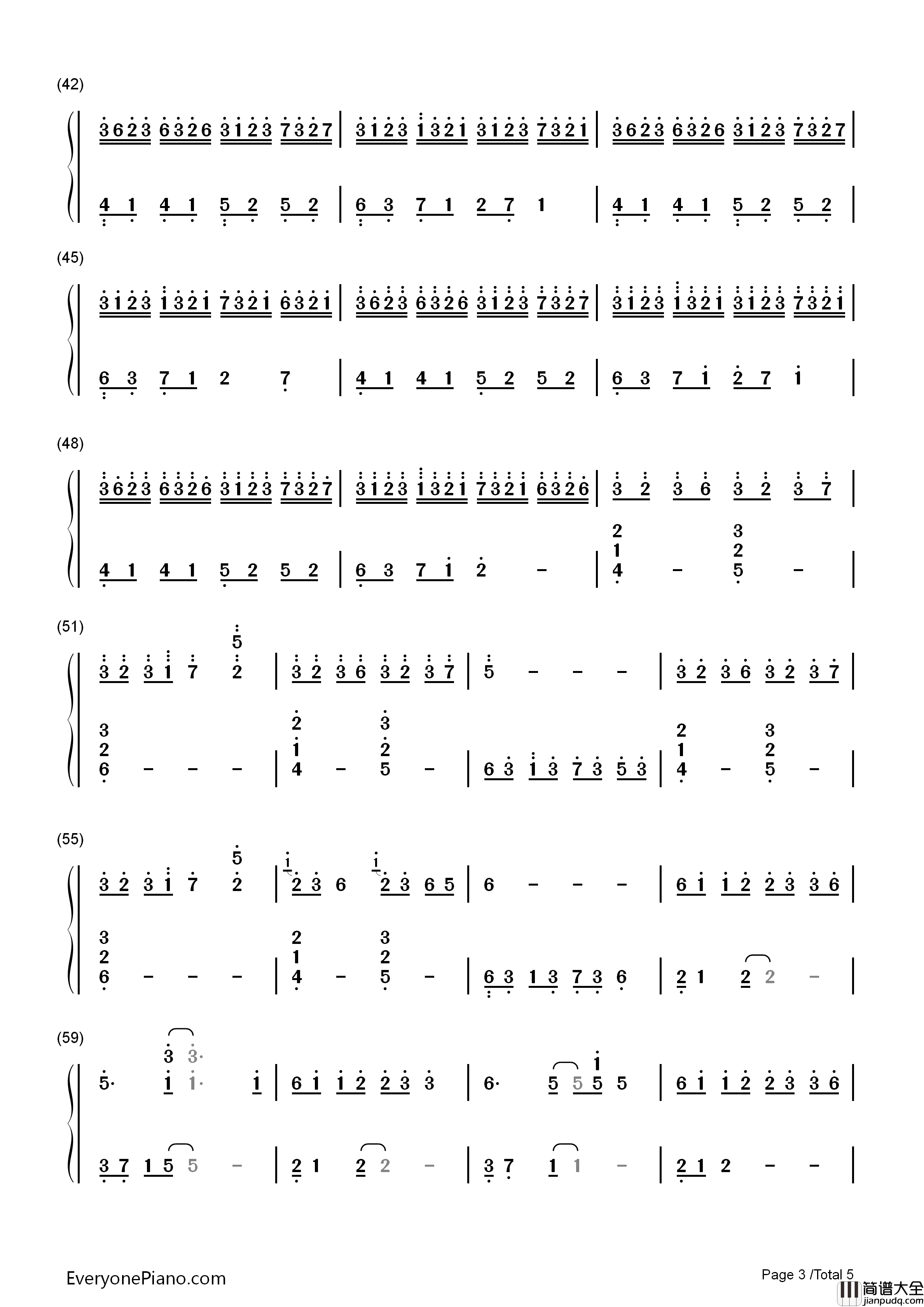 _大鱼_完美演奏版钢琴简谱_周深演唱