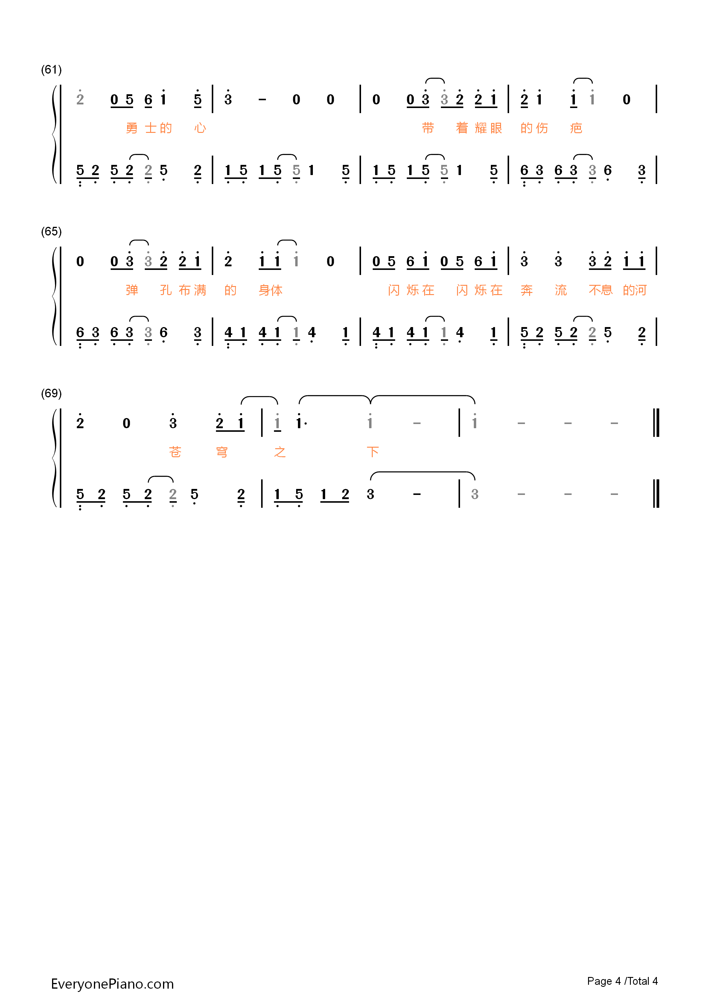 不息之河钢琴简谱_TFBOYS演唱