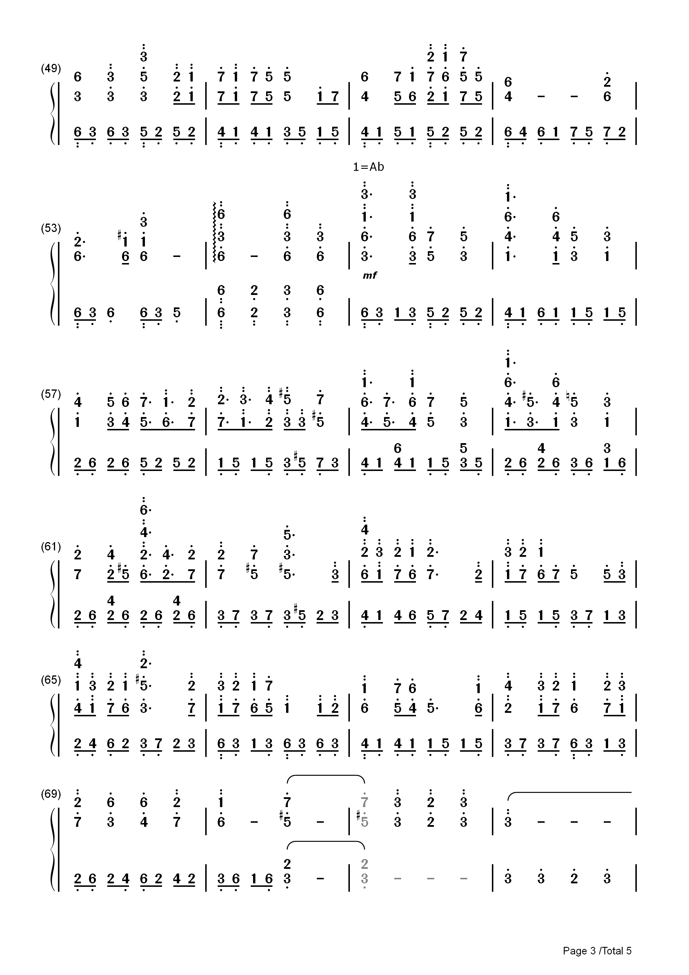 Fairytale钢琴简谱_Kalafina演唱