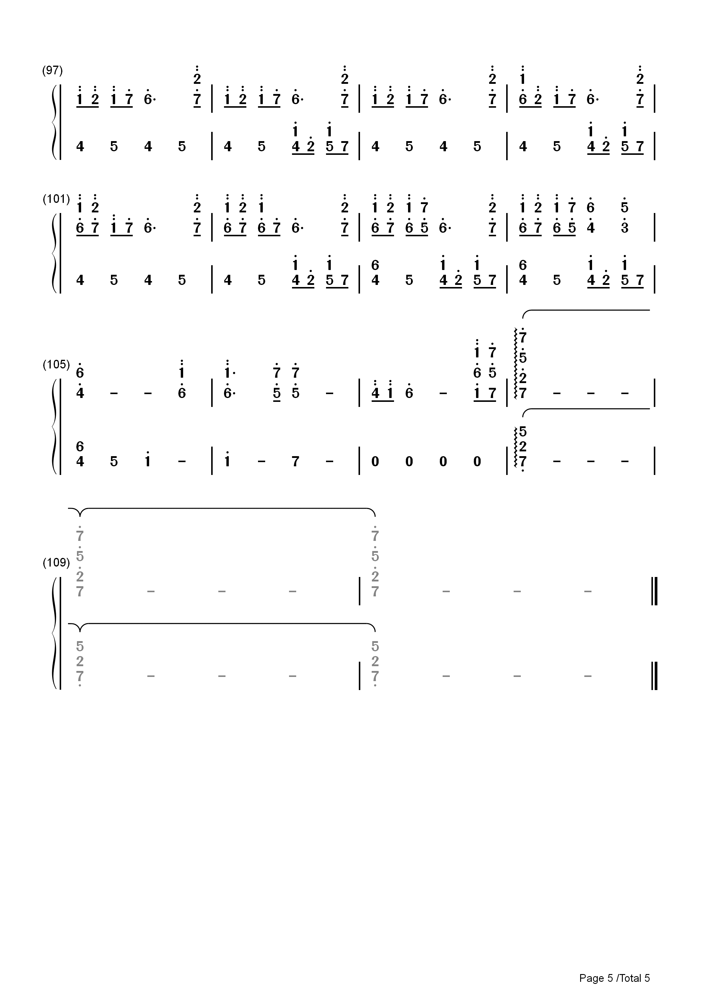 Fairytale钢琴简谱_Kalafina演唱