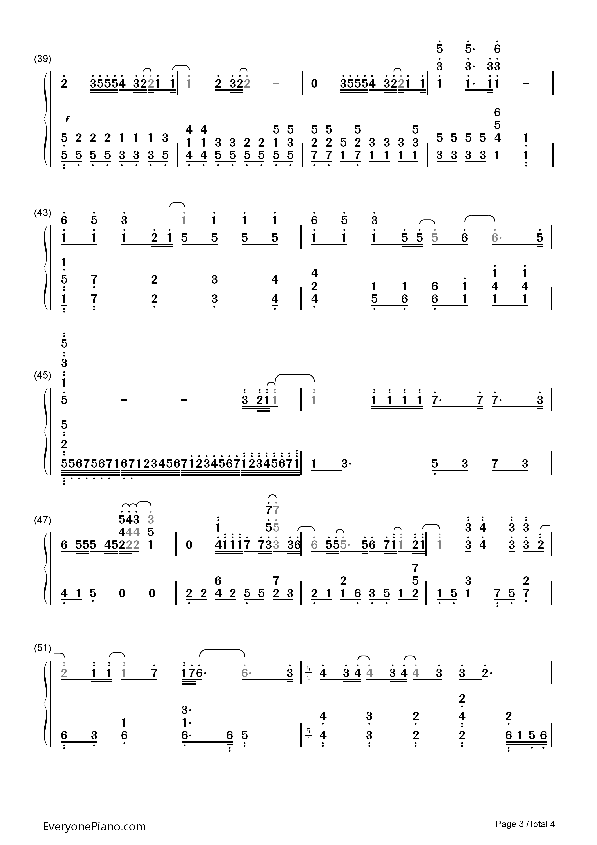 There_You'll_Be钢琴简谱_Faith_Hill演唱