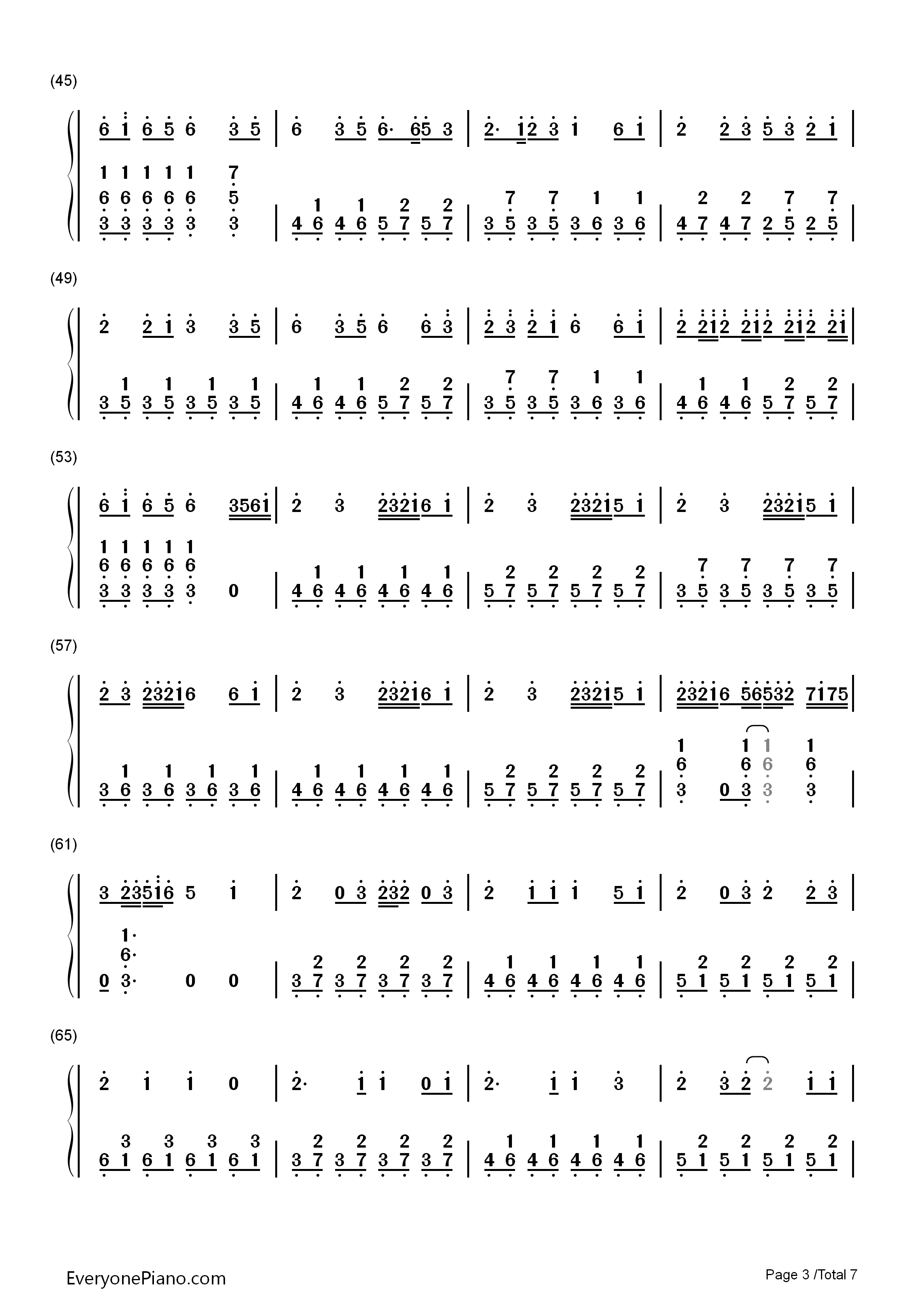 六兆年と一夜物語钢琴简谱_Kemu演唱