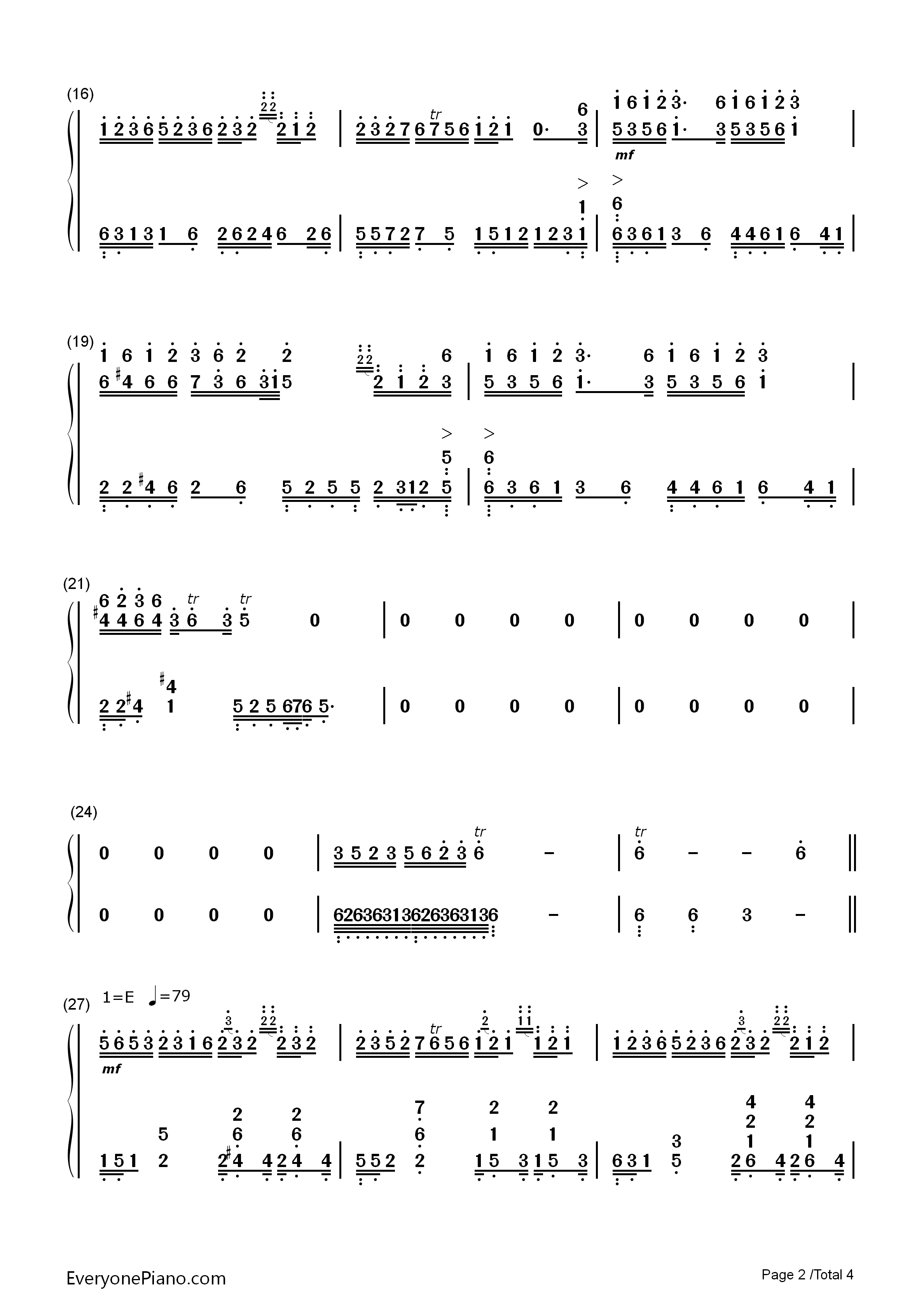 醉孤舟钢琴简谱_未知演唱
