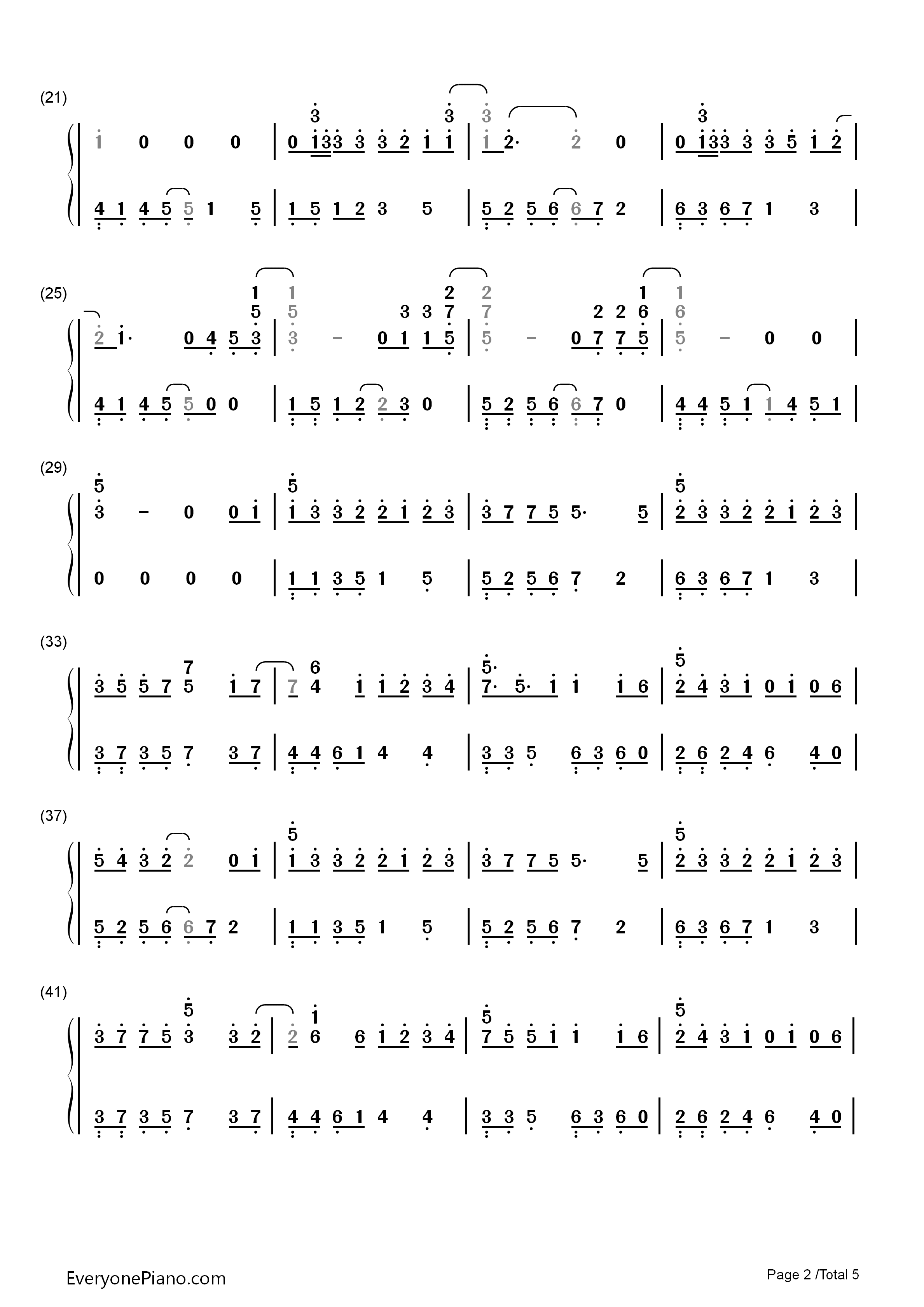 我的秘密钢琴简谱_邓紫棋演唱