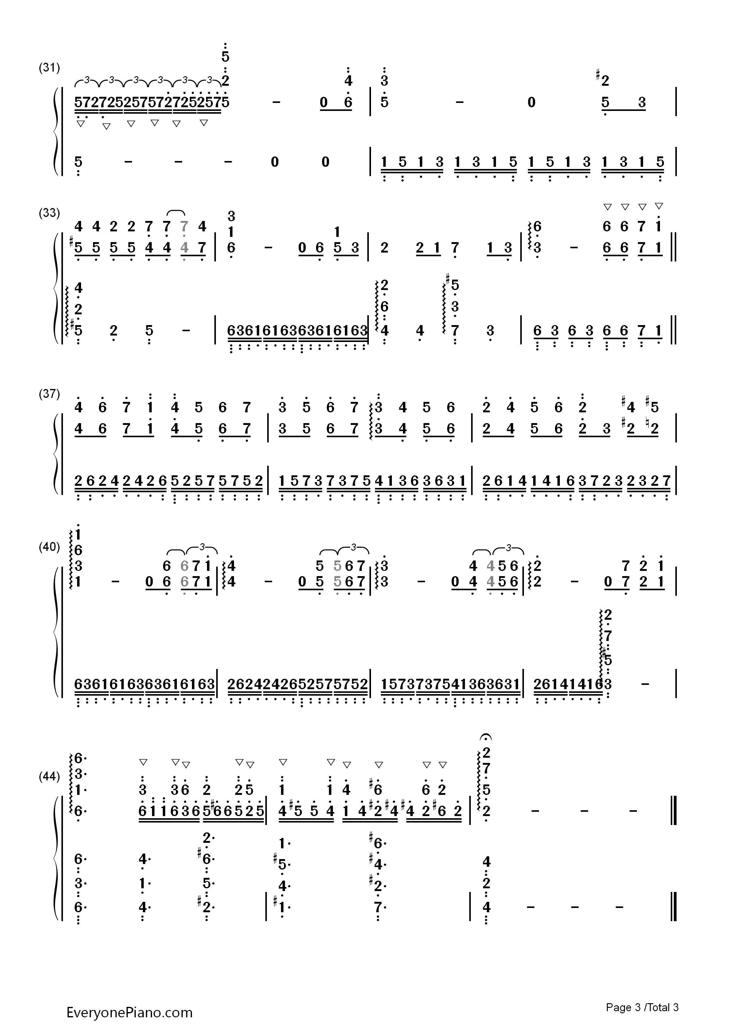 落叶_Les_Feuilles_Mortes钢琴简谱_理查德克莱德曼演唱