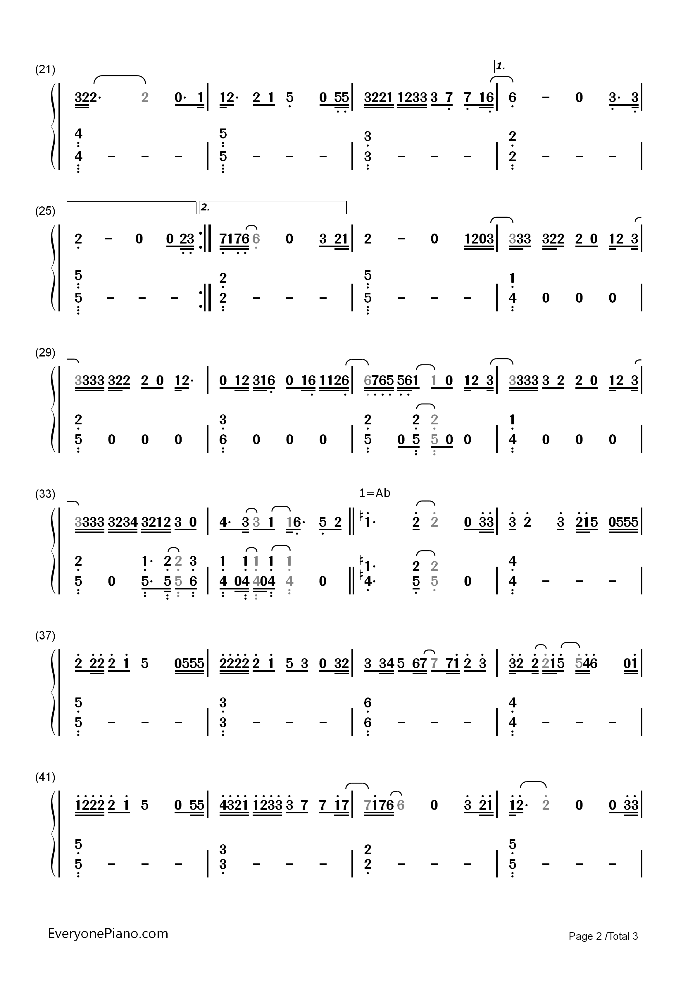 Dear_Diary钢琴简谱_安室奈美恵演唱