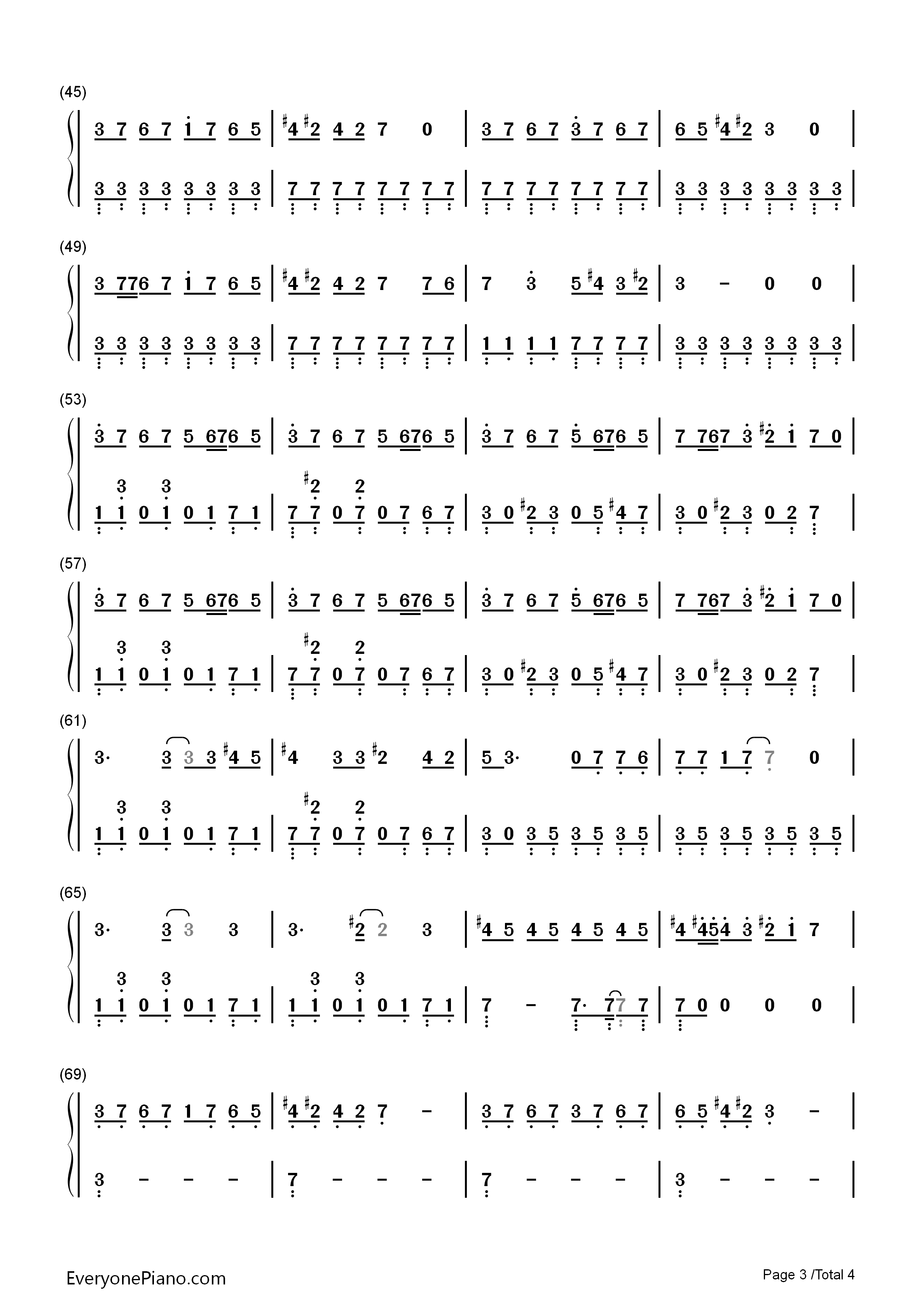 ↑人生ゲーム↓钢琴简谱_初音ミク_初音未来演唱