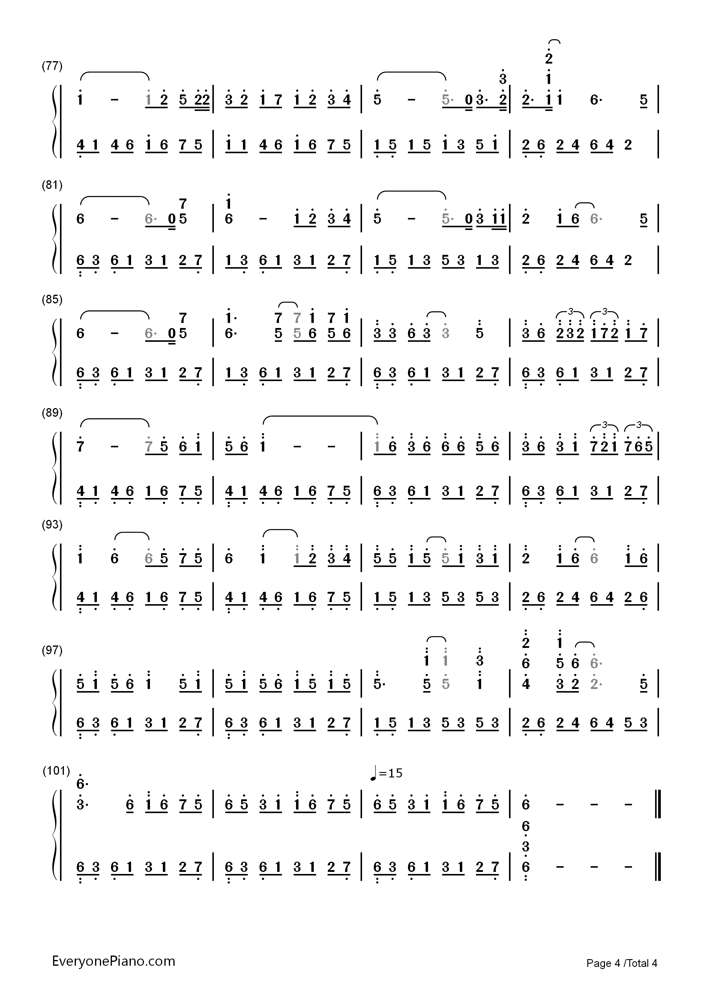 欧塔妃钢琴简谱_班得瑞演唱