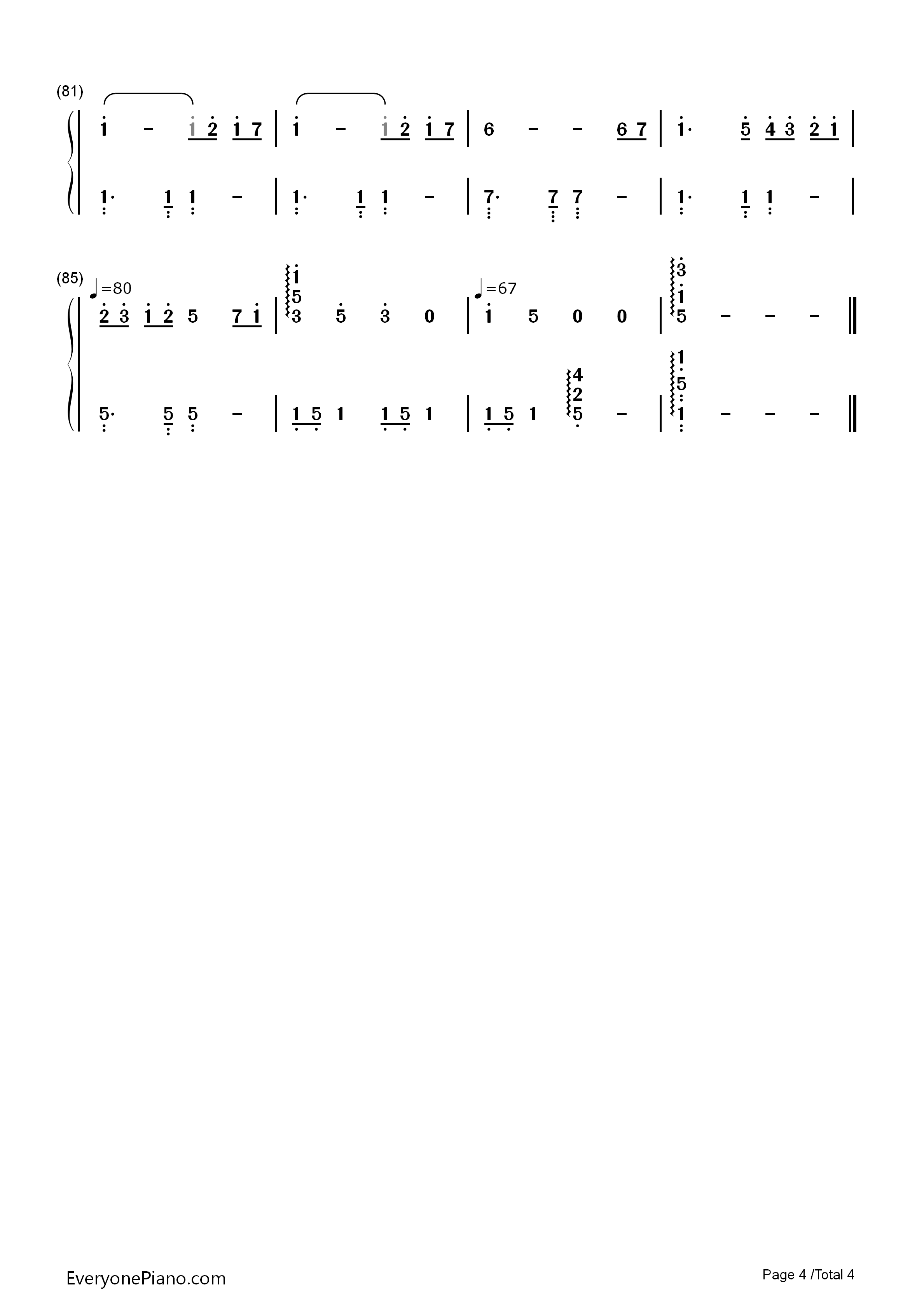 Beatrix钢琴简谱_班得瑞演唱