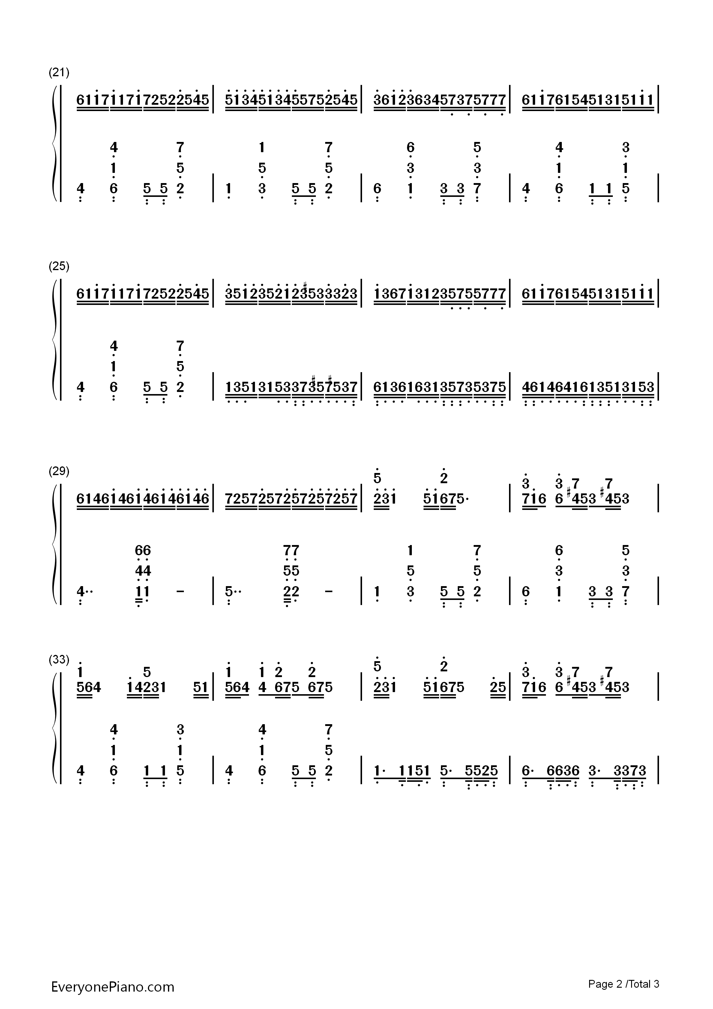 克罗地亚的卡农钢琴简谱_未知演唱