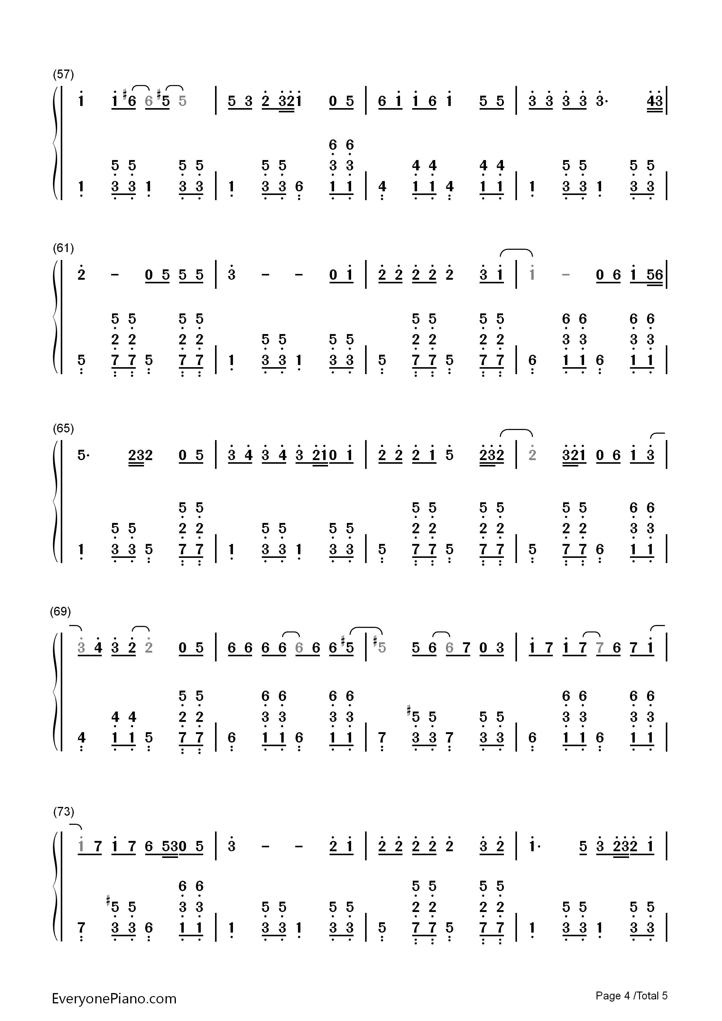 普通朋友钢琴简谱_陶喆演唱