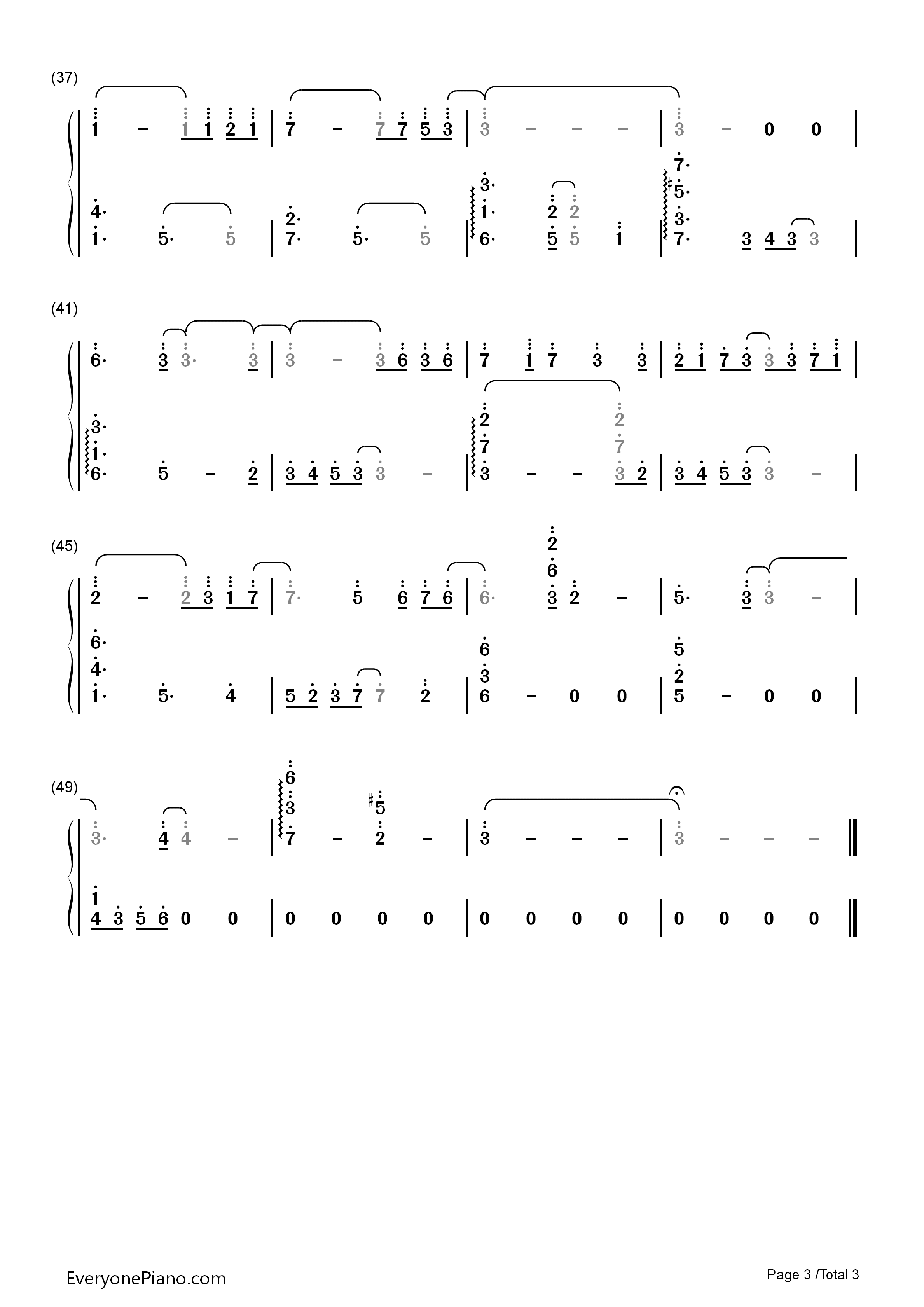 Believe_me钢琴简谱_命运石之门演唱