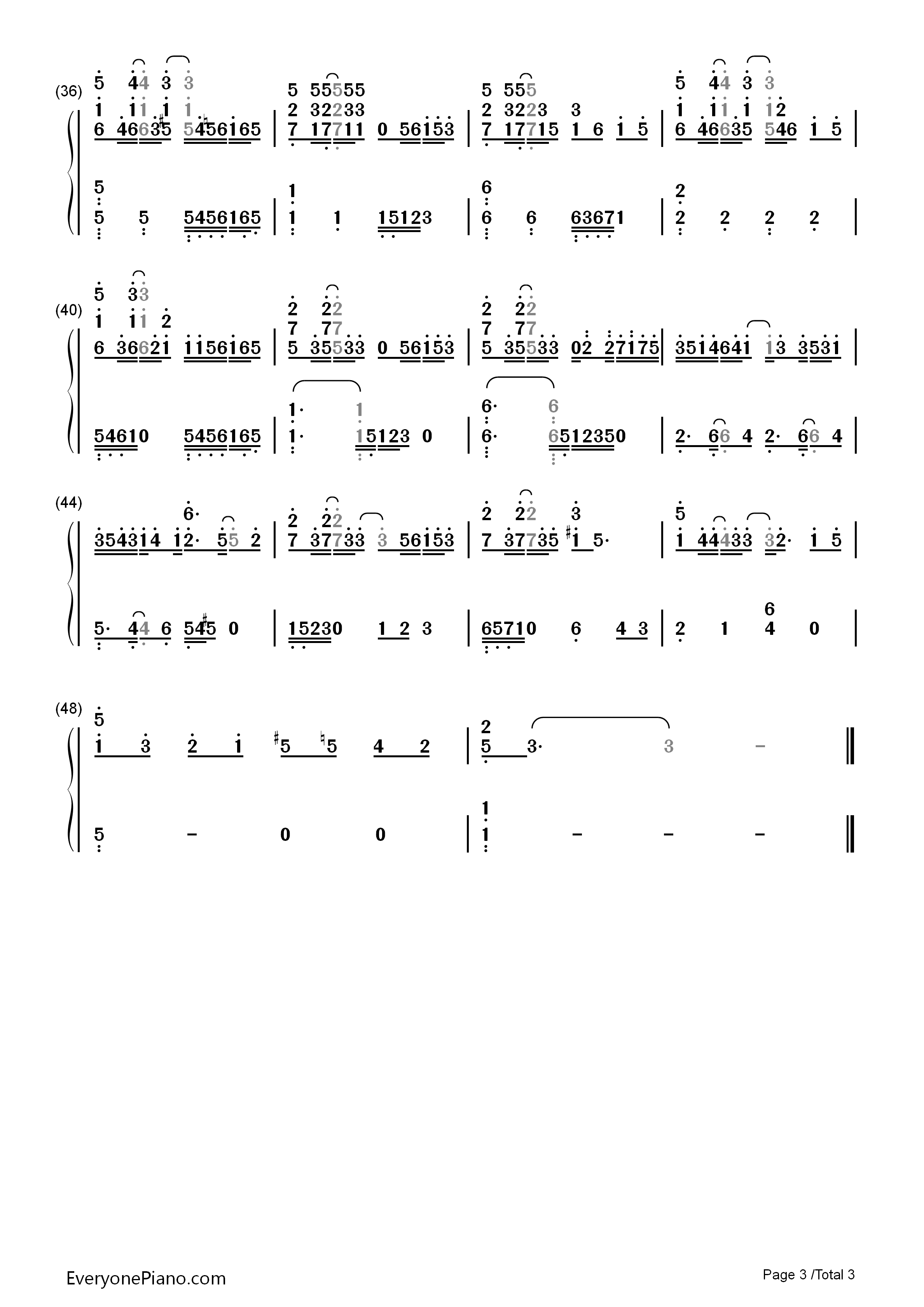 The_First_Snow钢琴简谱_EXO演唱