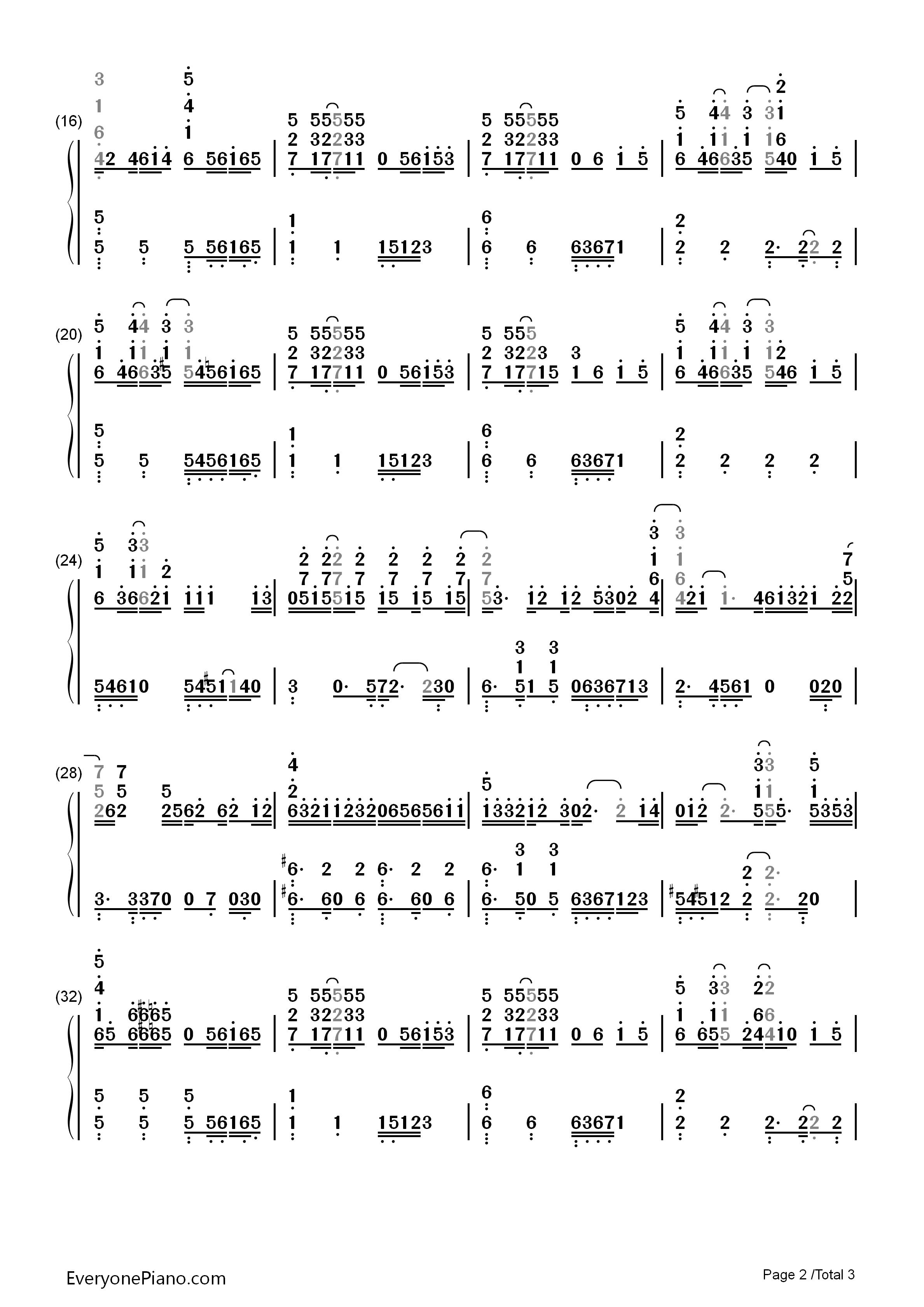 The_First_Snow钢琴简谱_EXO演唱