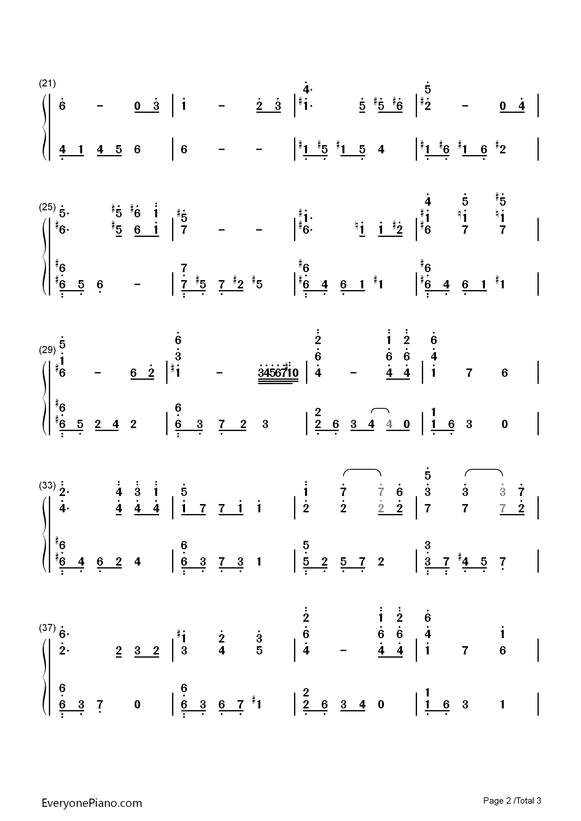 Past_Love钢琴简谱_Various_Artists演唱