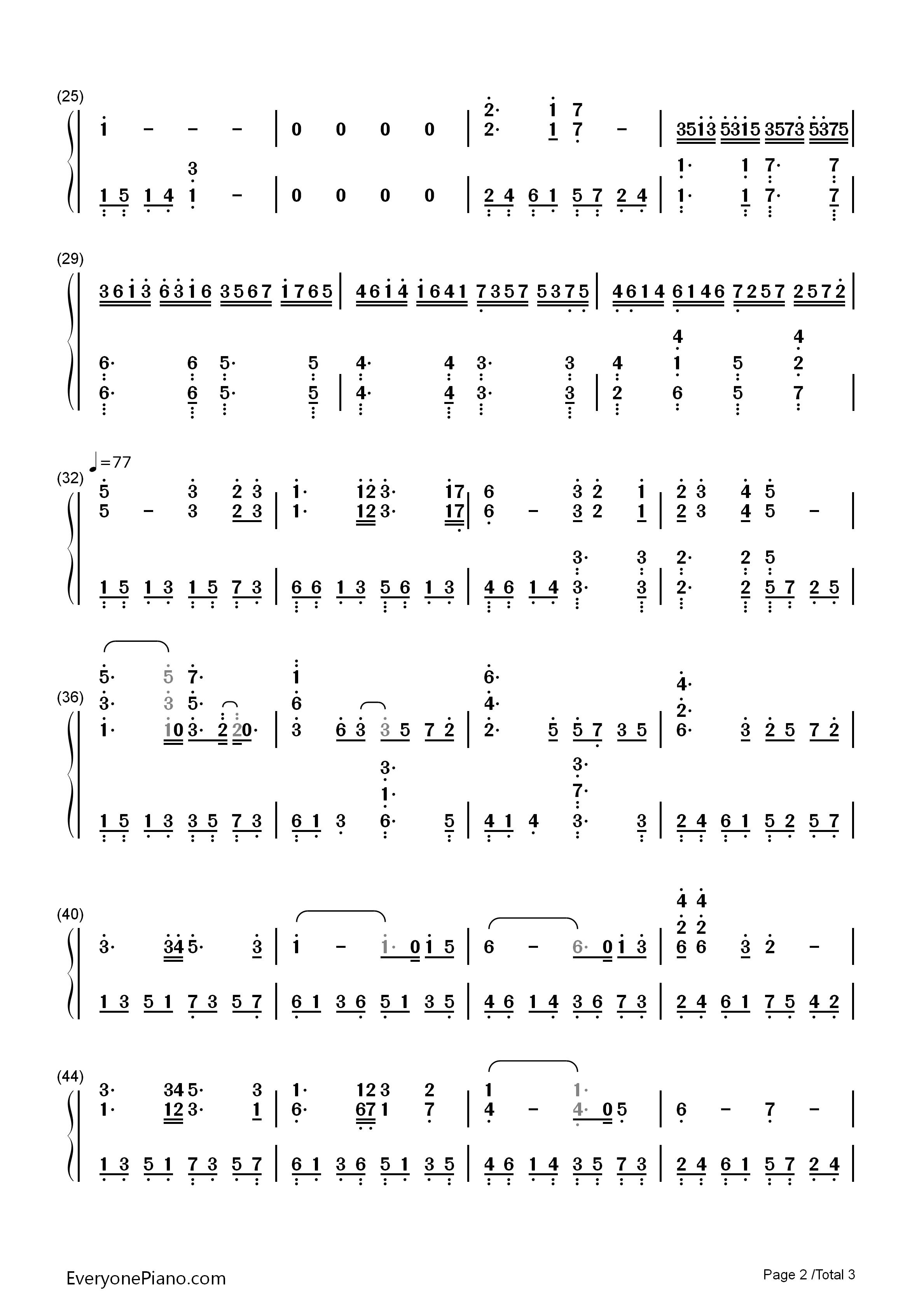 似水流年钢琴简谱_梅艳芳演唱