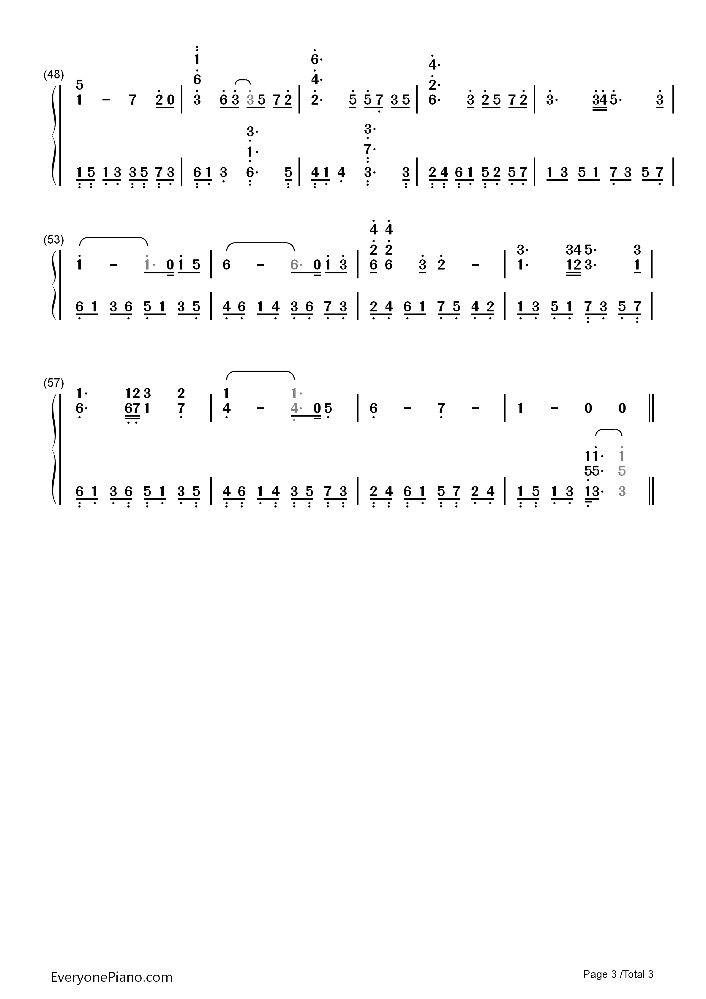 似水流年钢琴简谱_梅艳芳演唱