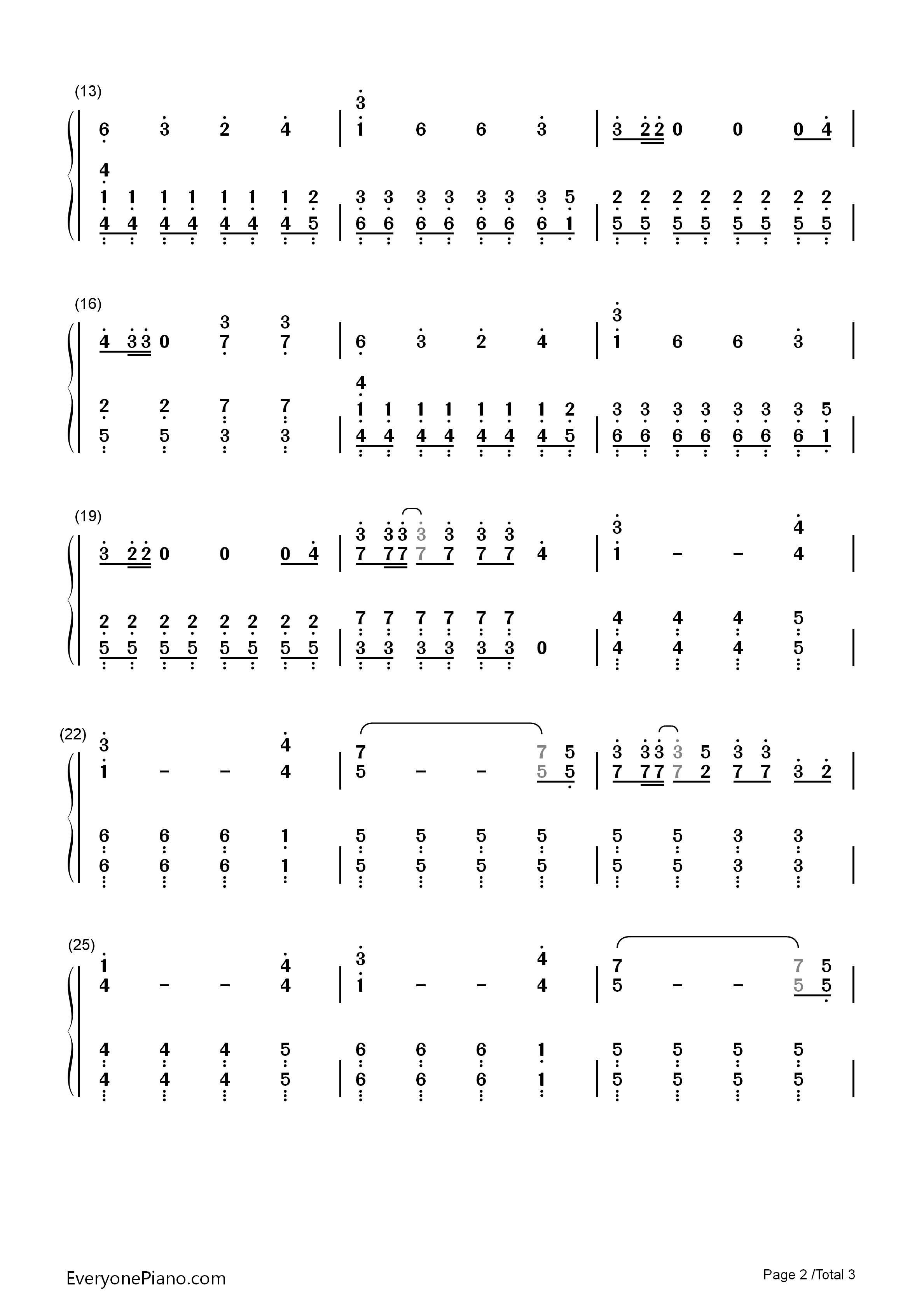 Diamonds简单版钢琴简谱_Rihanna演唱