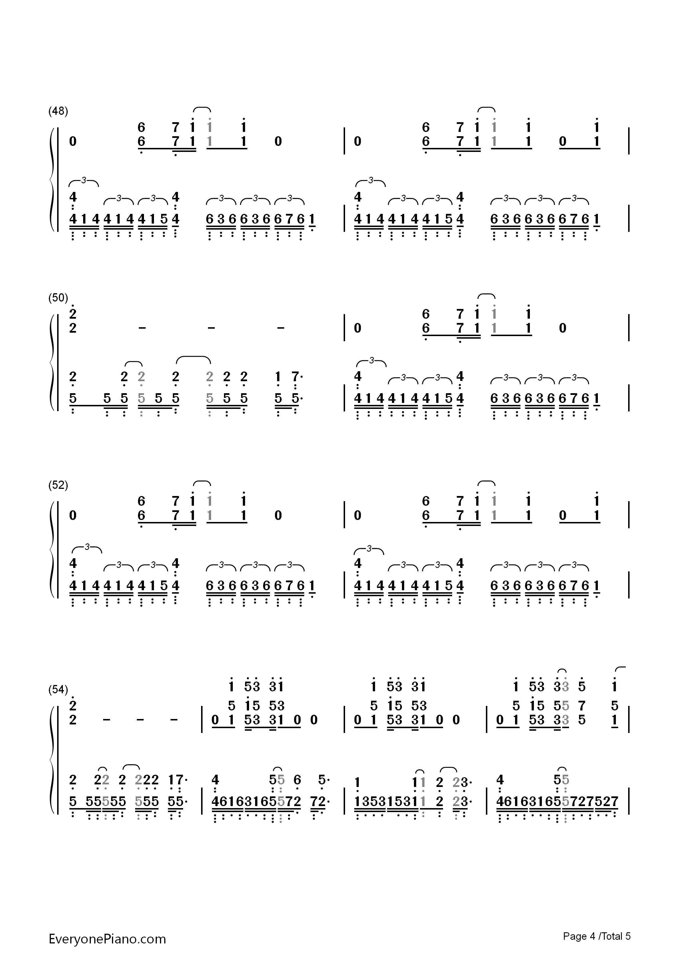 You're_Beautiful钢琴简谱_James_Blunt演唱