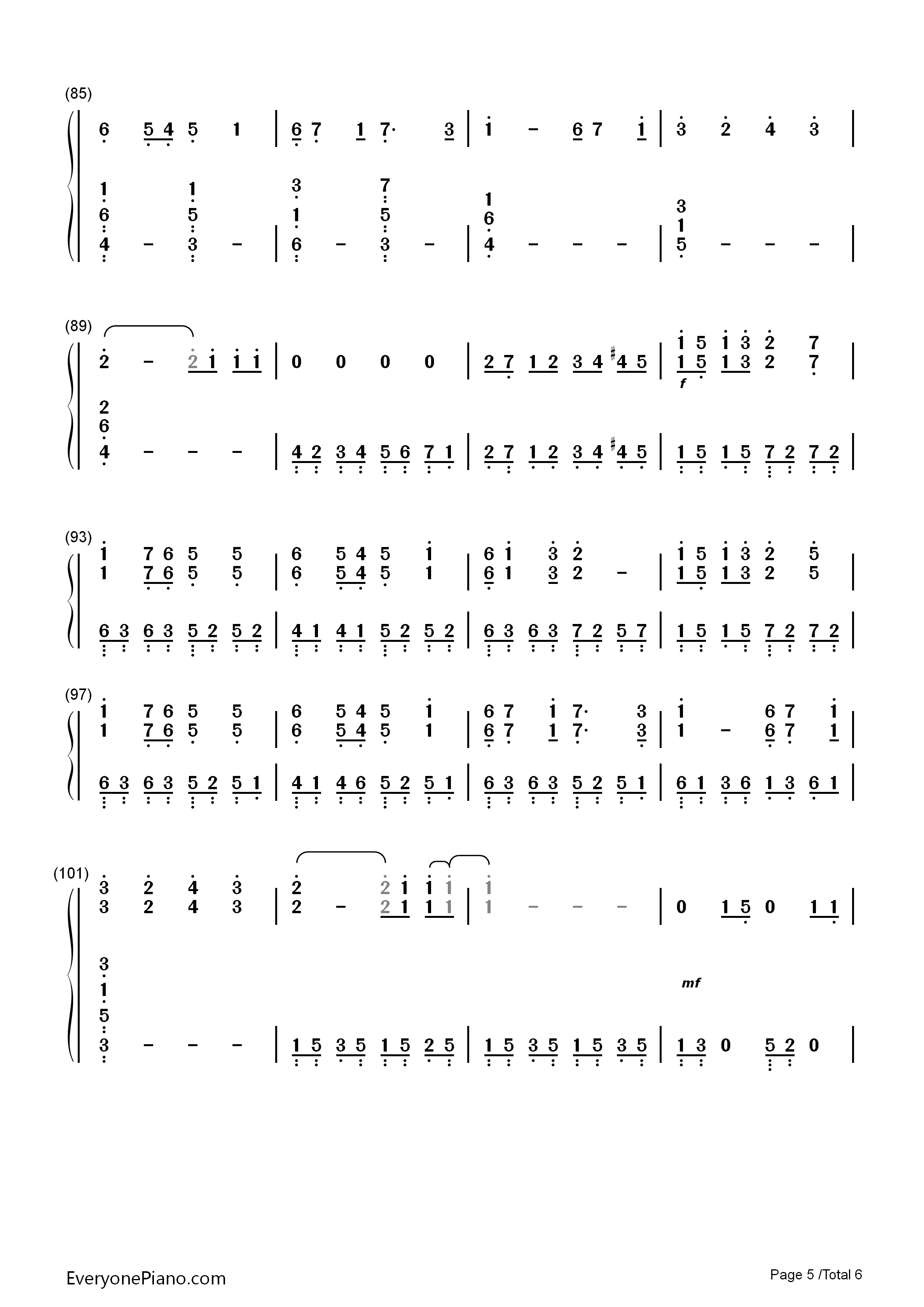 负けないで钢琴简谱_ZARD演唱