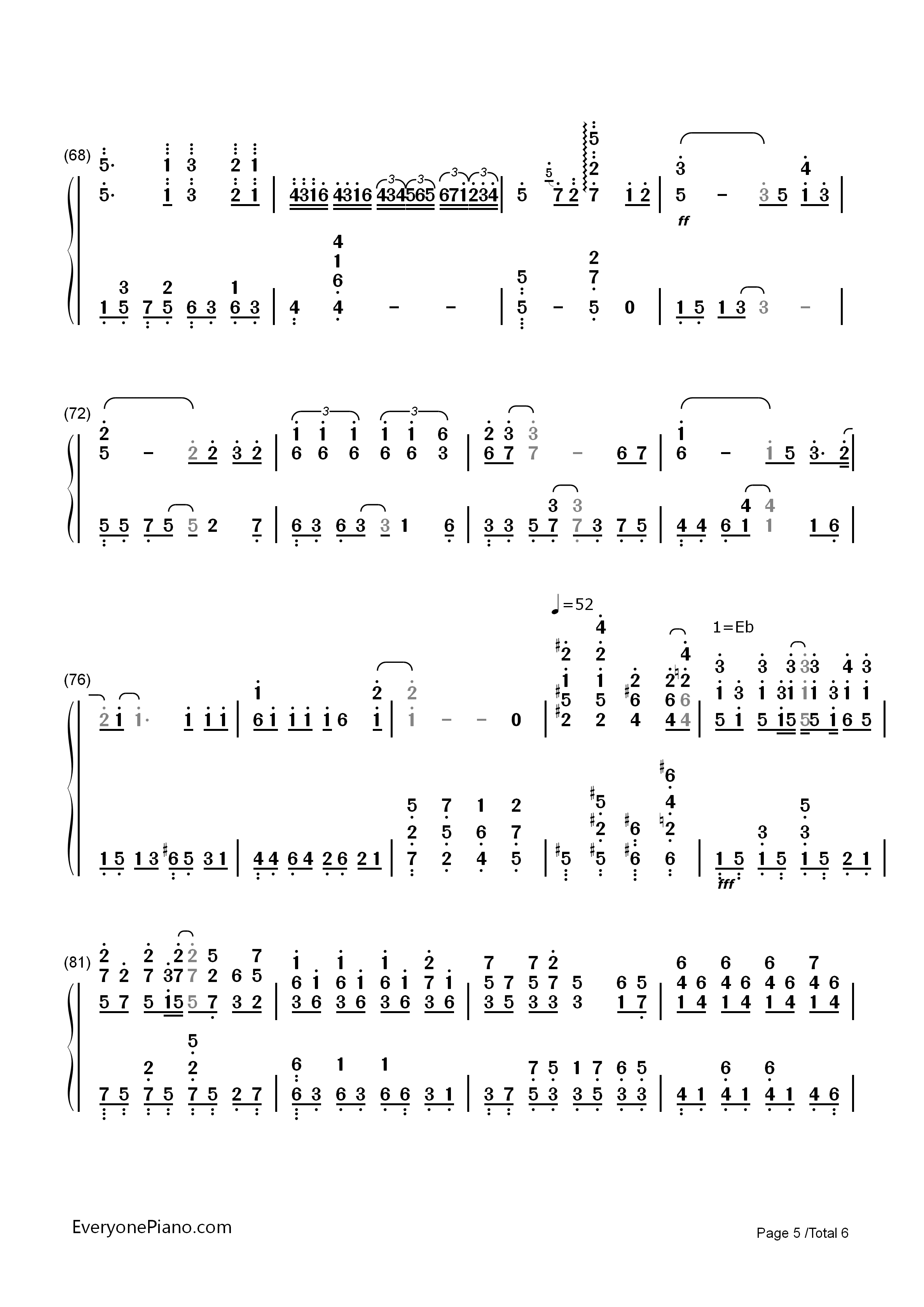 _北京东路的日子_完美演奏版钢琴简谱_汪源演唱