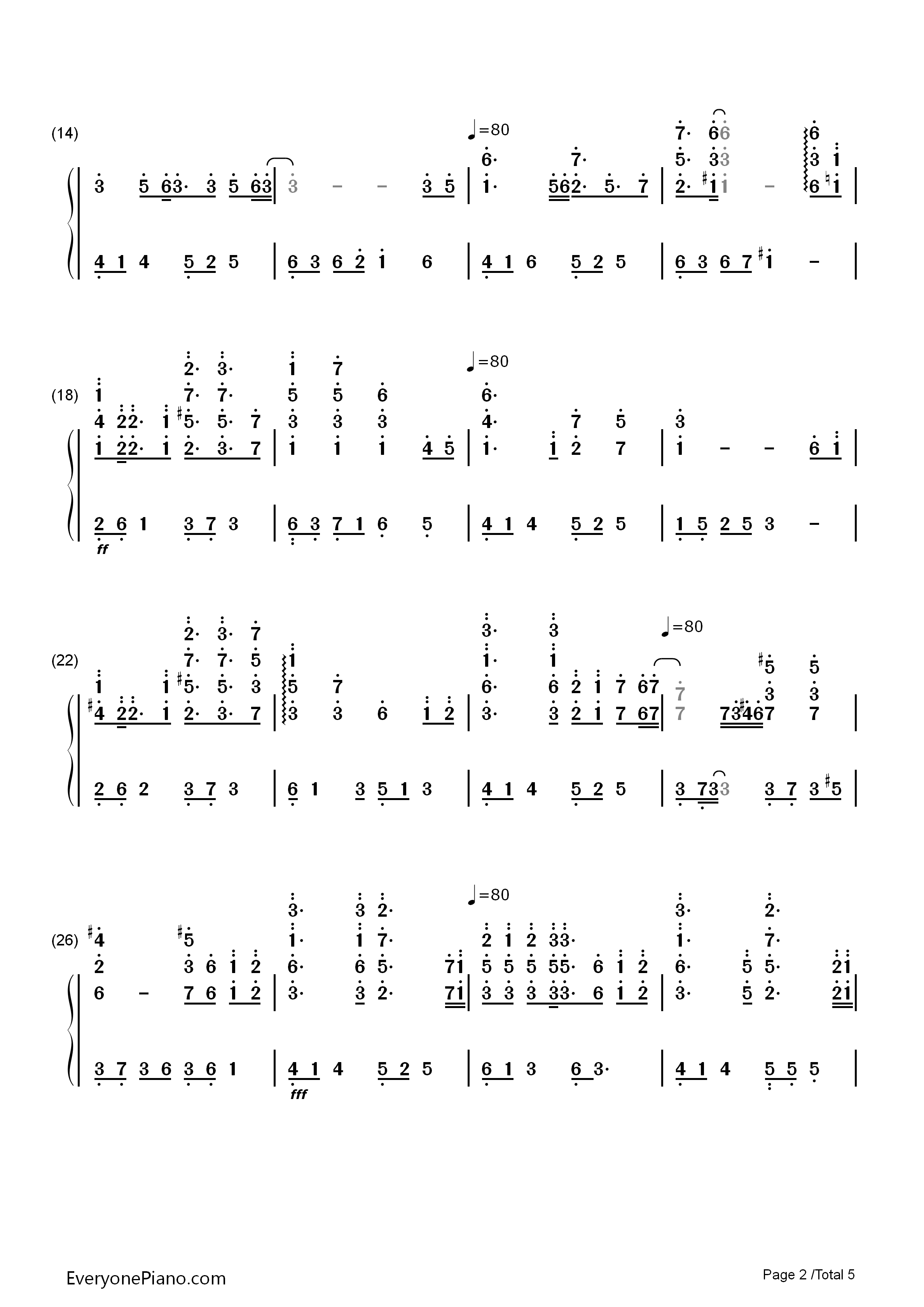 あなたを想いたい钢琴简谱_池田春菜演唱