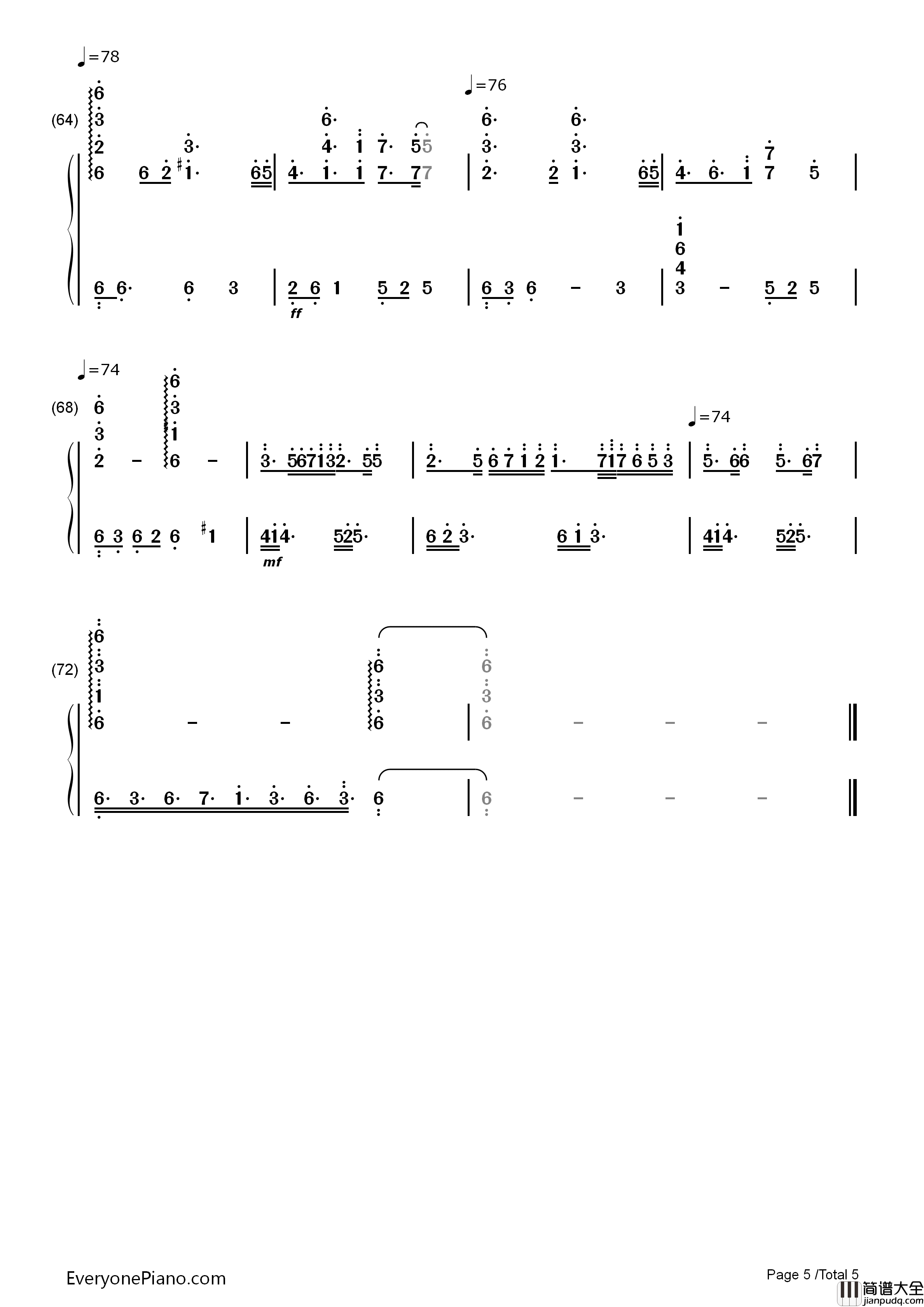 あなたを想いたい钢琴简谱_池田春菜演唱